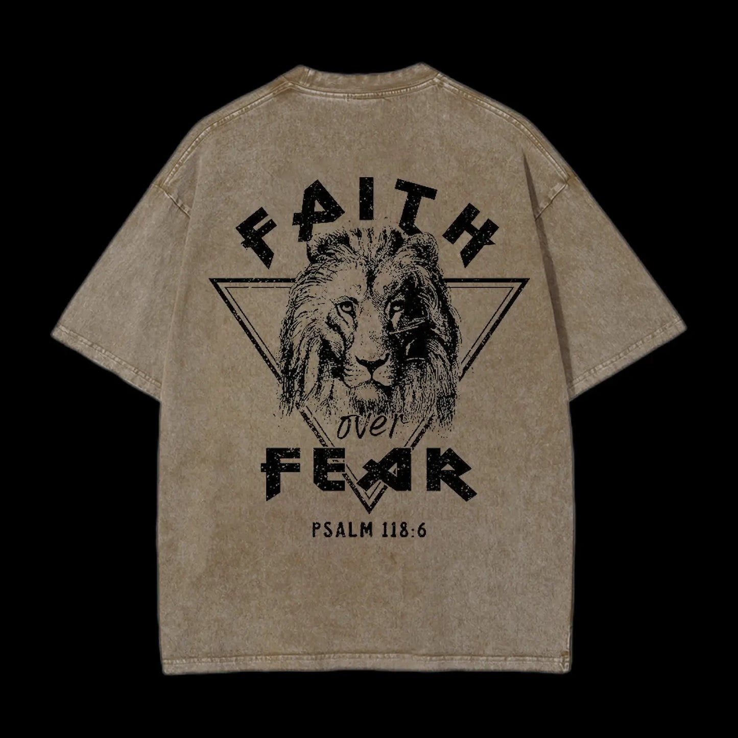 FAITH OVER FEAR LION CHRISTIAN TEE