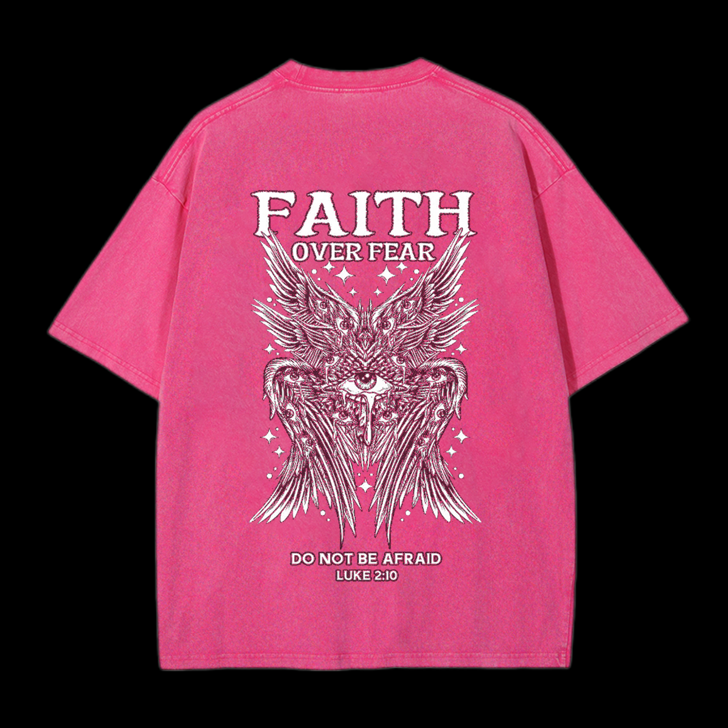 Faith Over Fear Seraphim Angel Christian tee