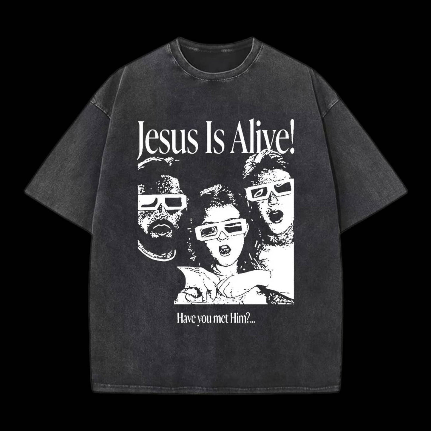 Jesus Is Alive Christian Washed T-Shirt