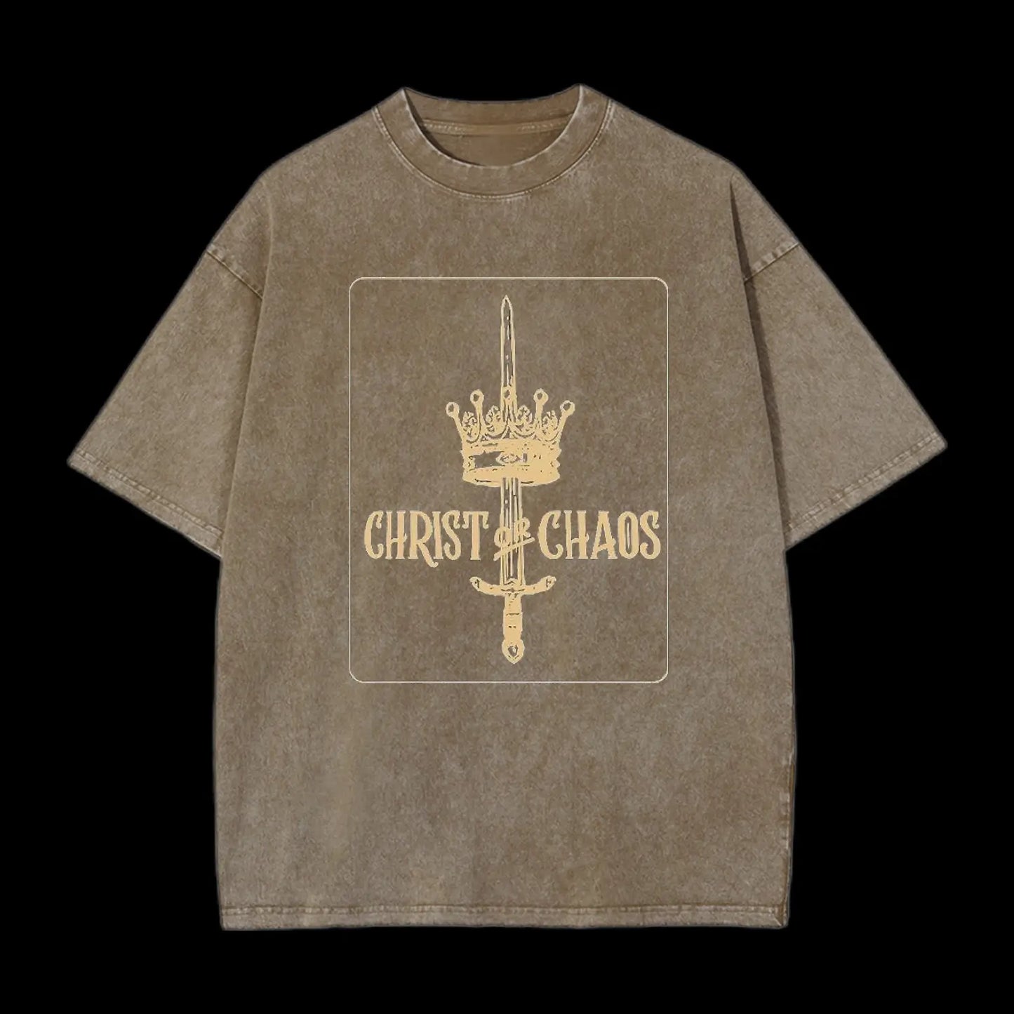 Christ Or Chaos Christian Washed T-Shirt
