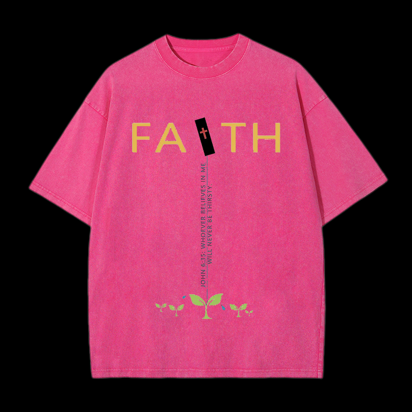 Never Be Thirsty Christian Washed Tee
