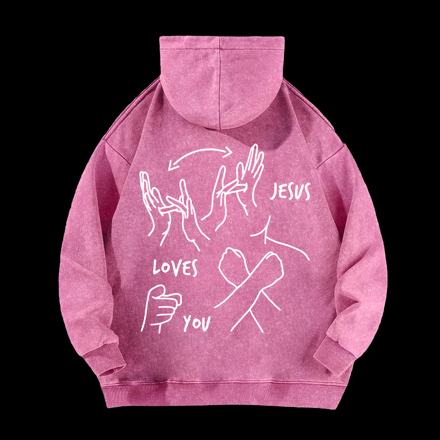 Jesus Loves You Washed Hoodie