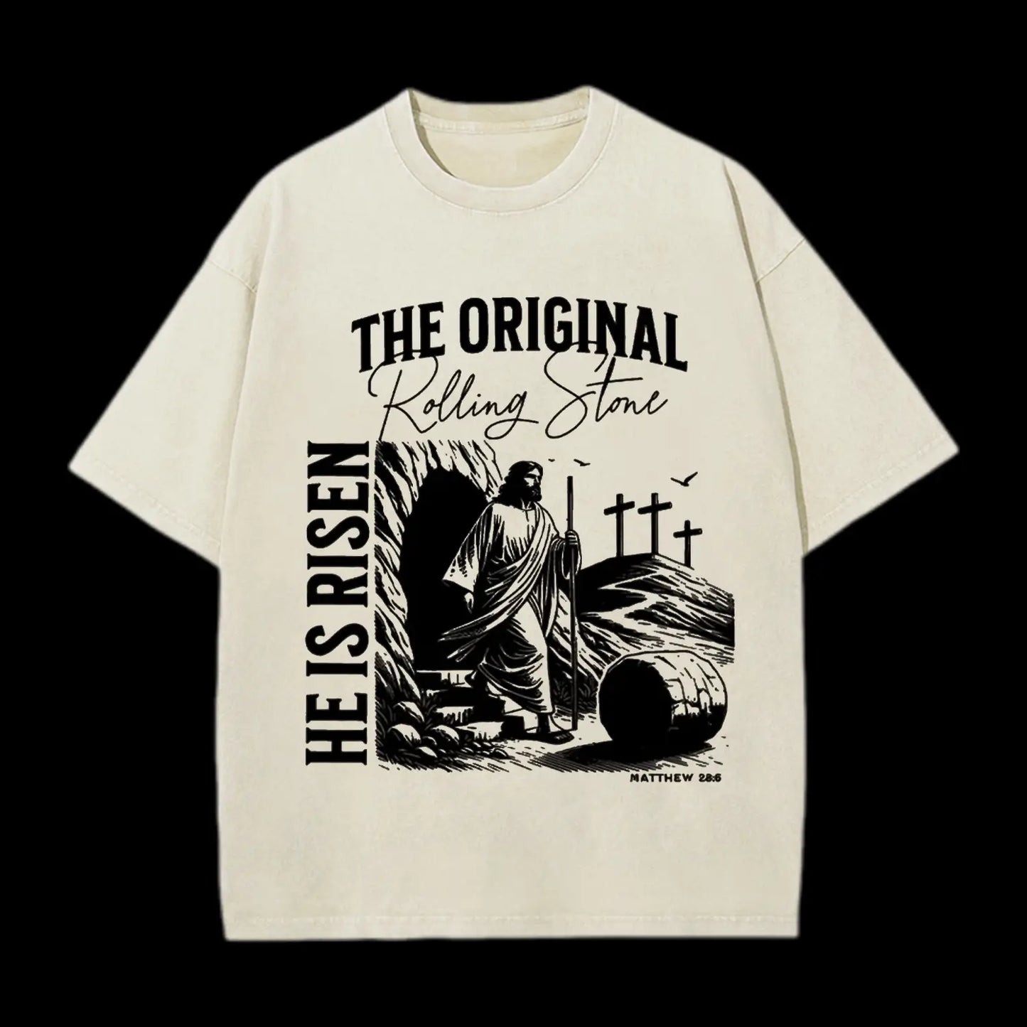 THE ORIGINAL ROLLING STONE CHRISTIAN WASHED T-SHIRT