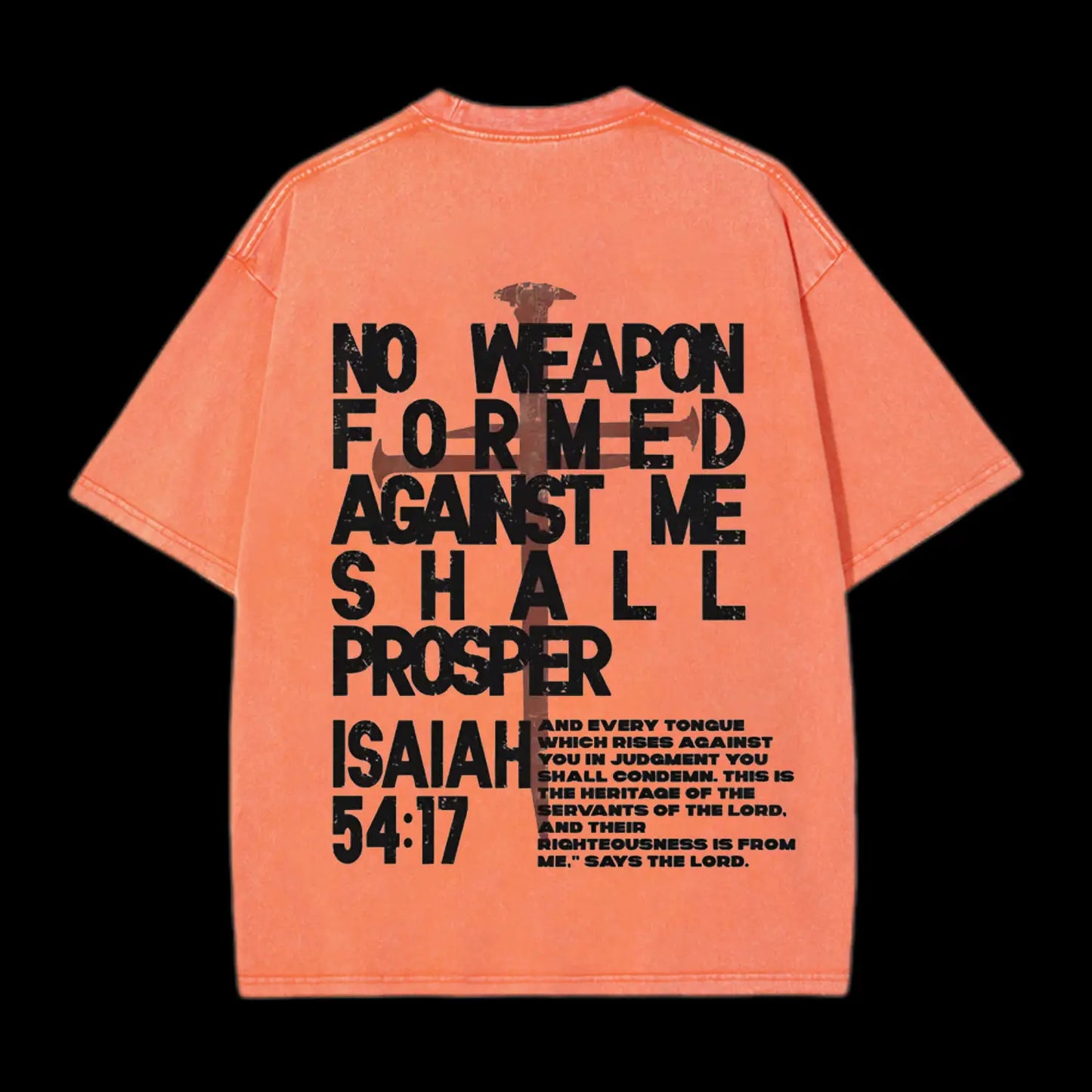 NO WEAPON CHRISTIAN WASHED T-SHIRT