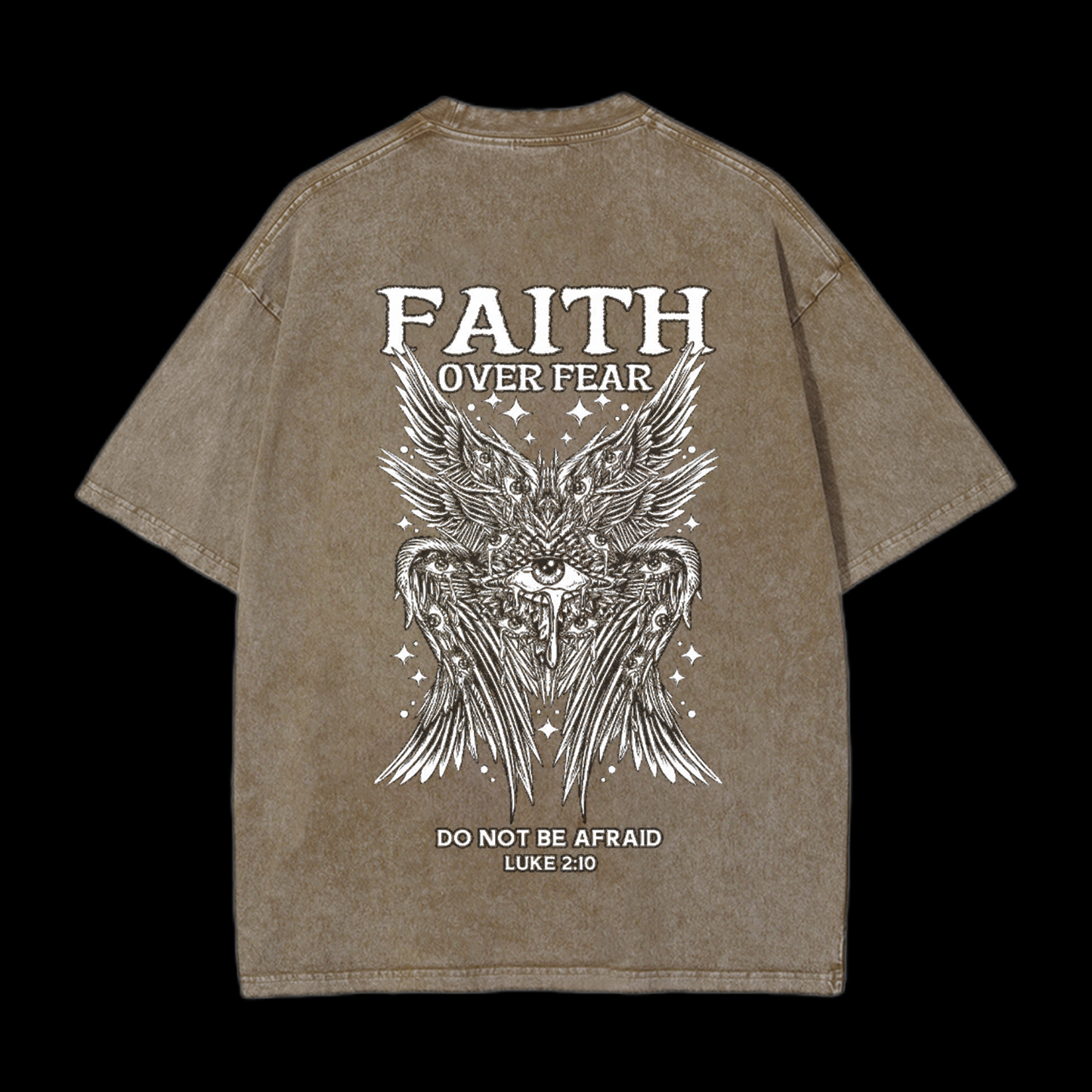 Faith Over Fear Seraphim Angel Christian tee