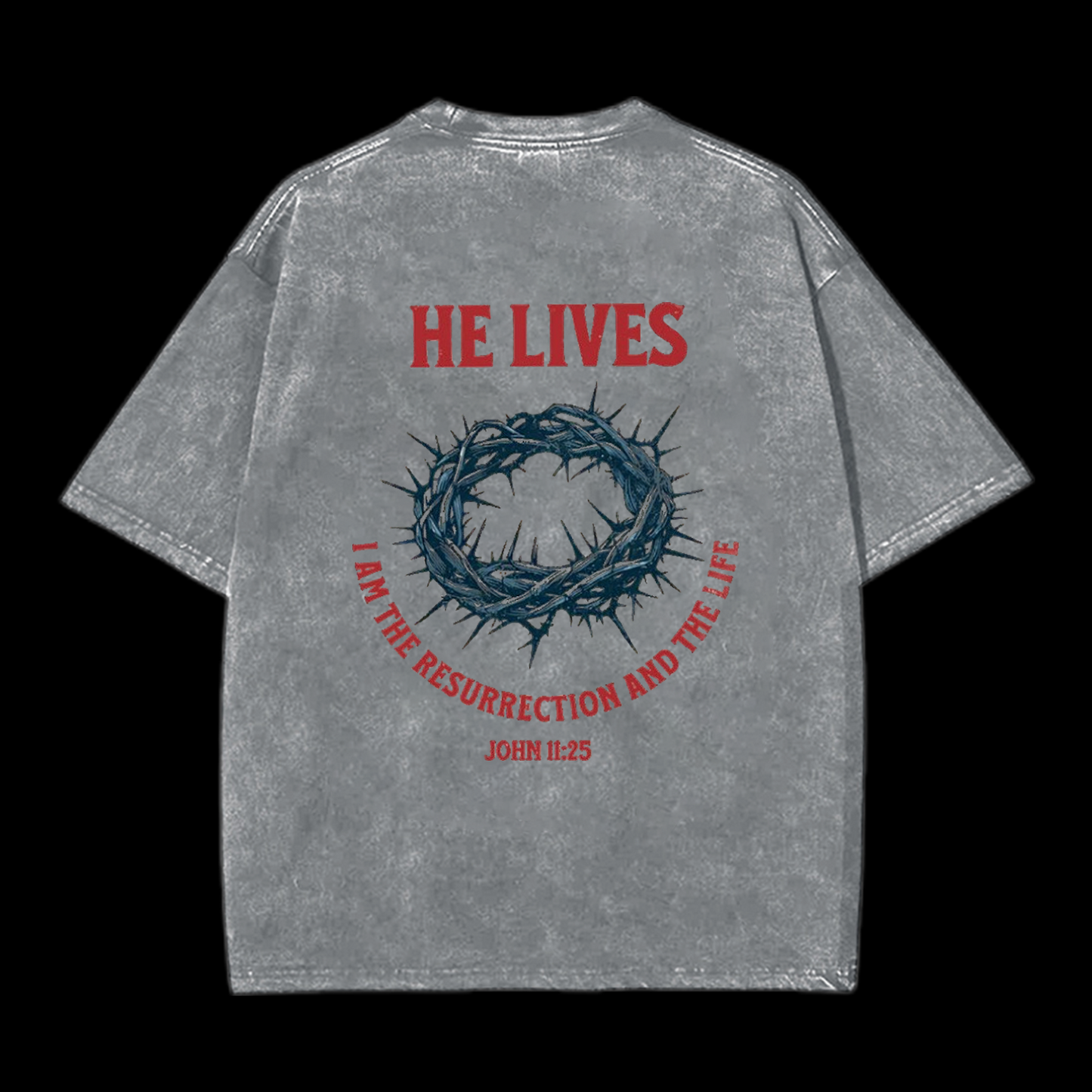 He Lives I Am The Resurrection And The Life Printed Men's Tee