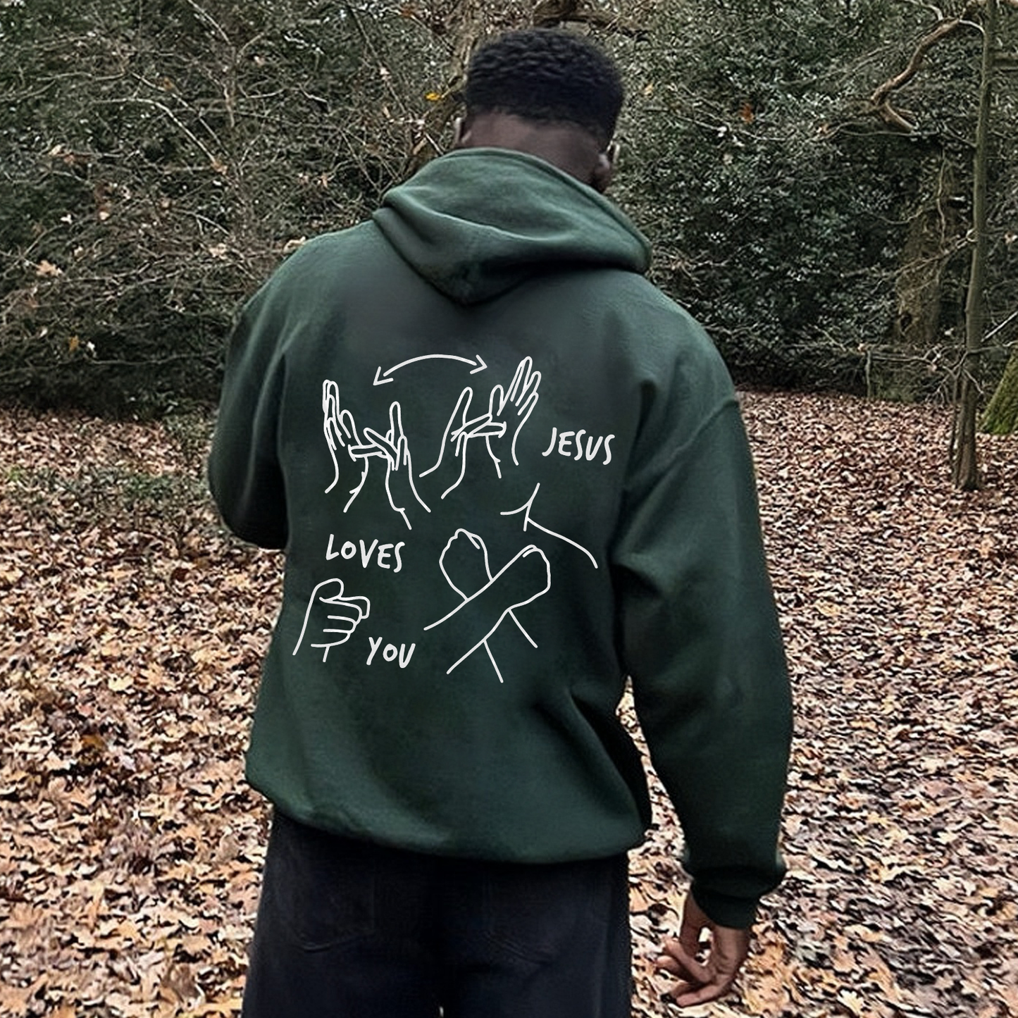Jesus Loves You Drawstring Hoodie