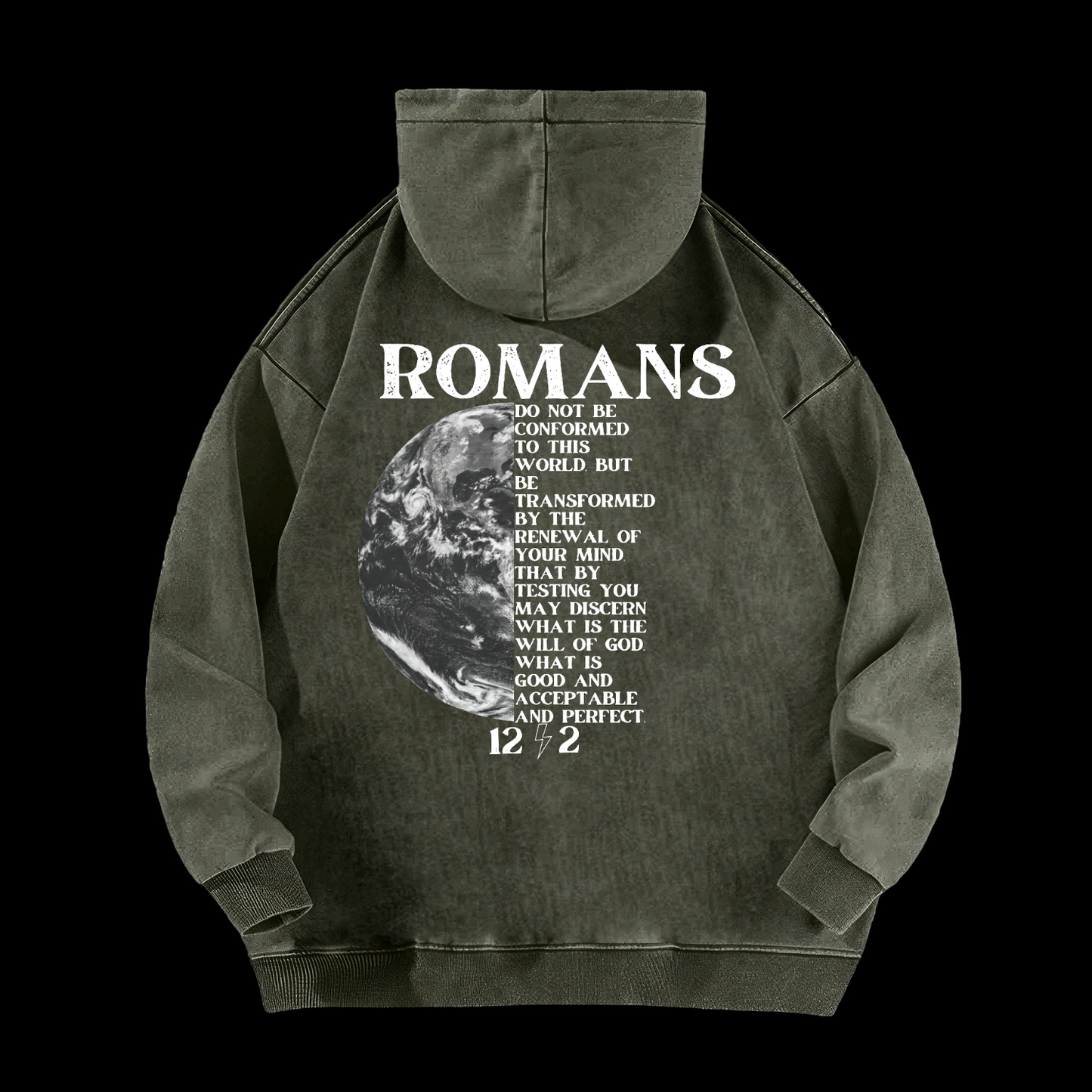 Romans 12:2 Washed Hoodie