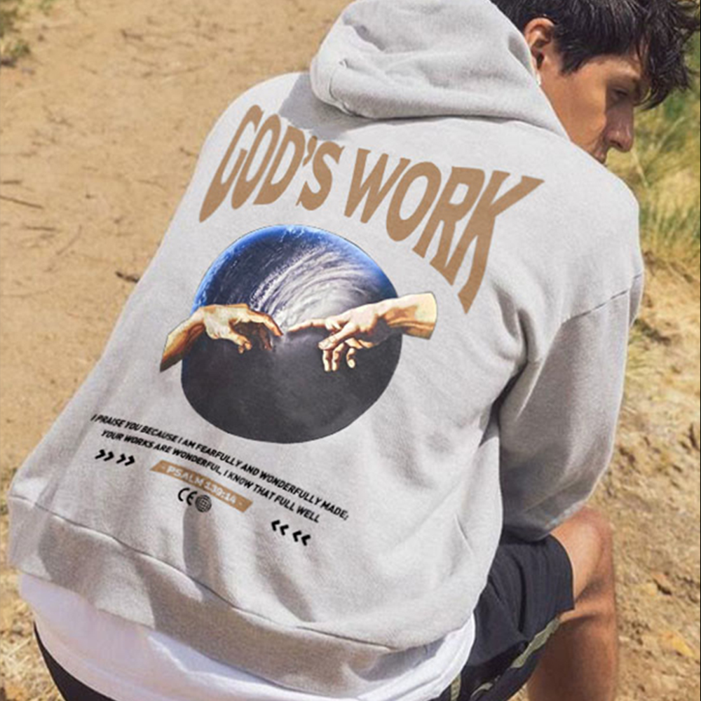 God's Work Psalm 139:14 Drawstring Hoodie
