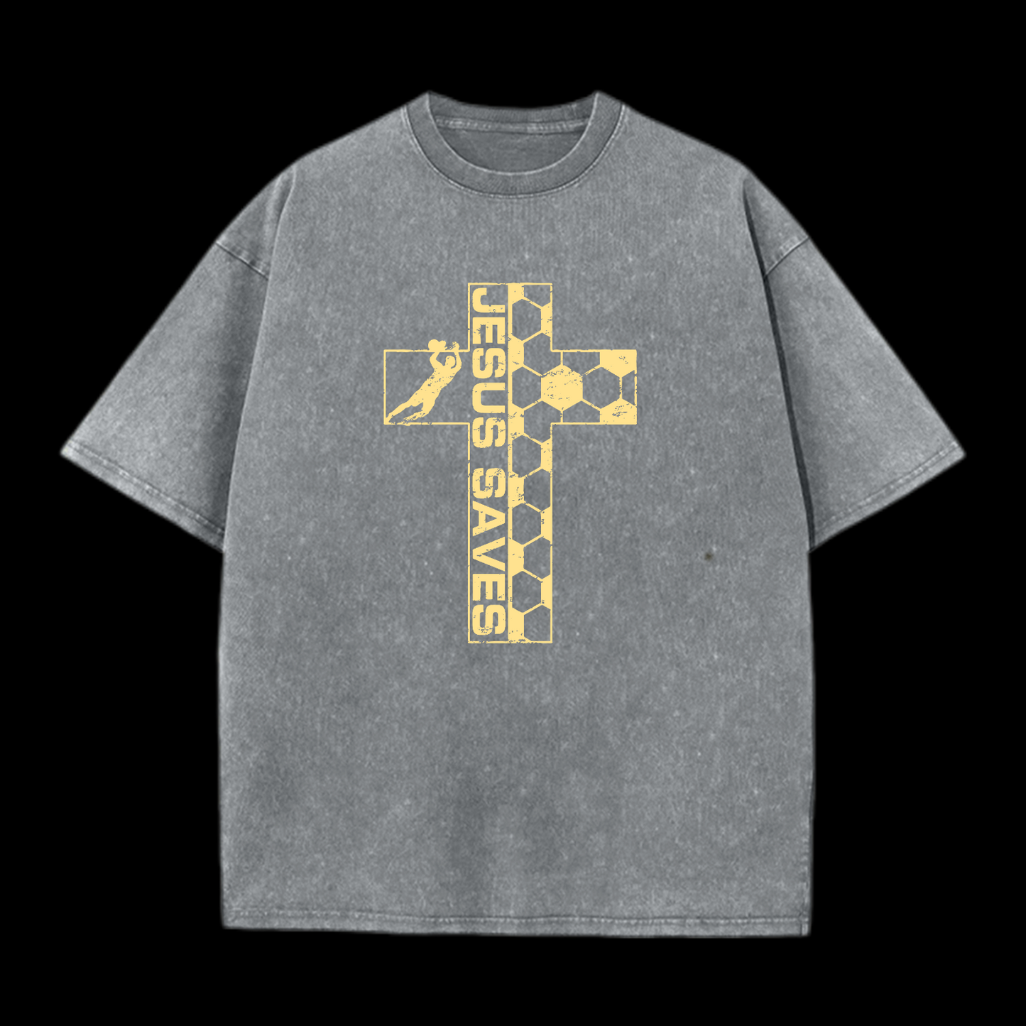 Jesus Saves Cross Washed T-Shirt