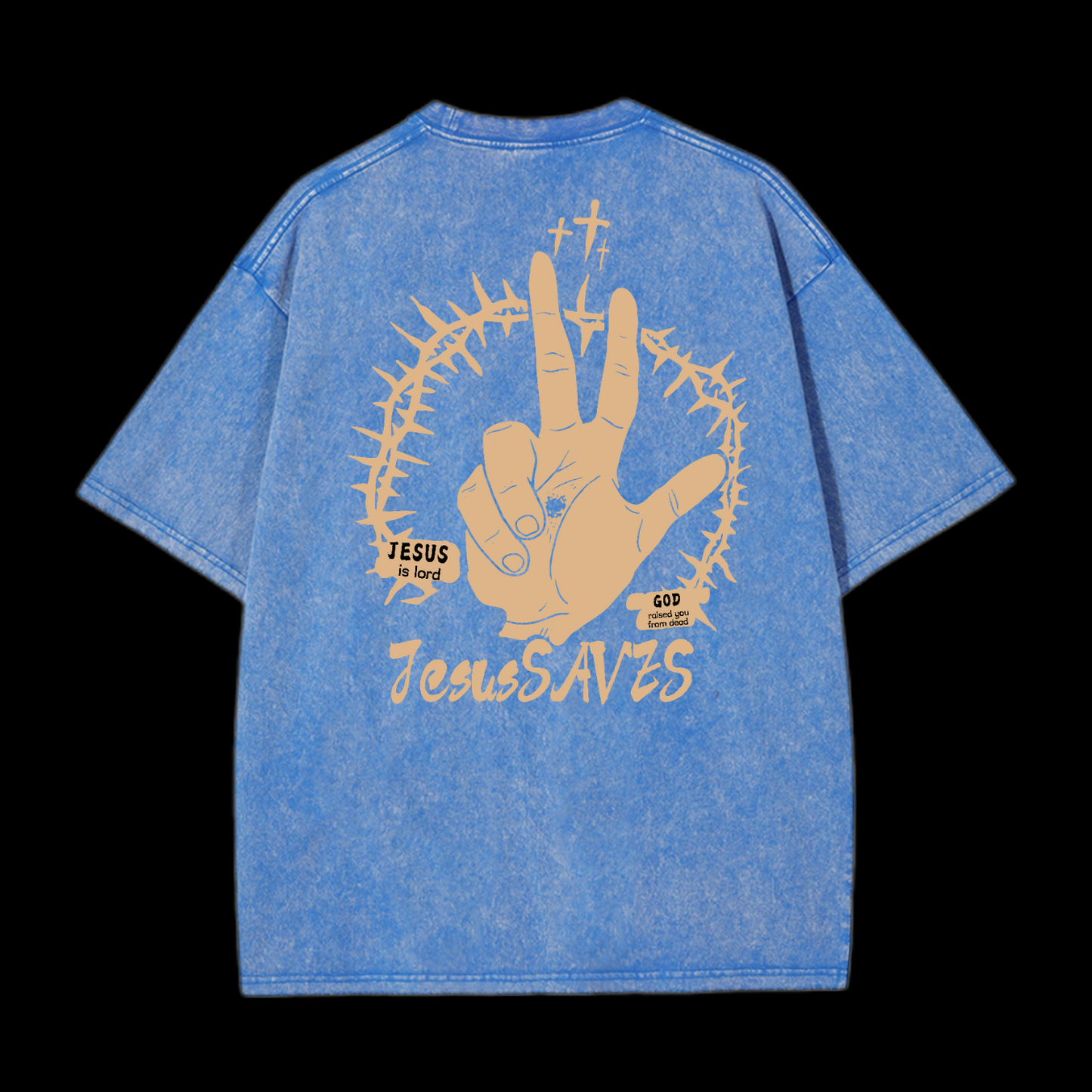 Jesus Saves Washed T-Shirt