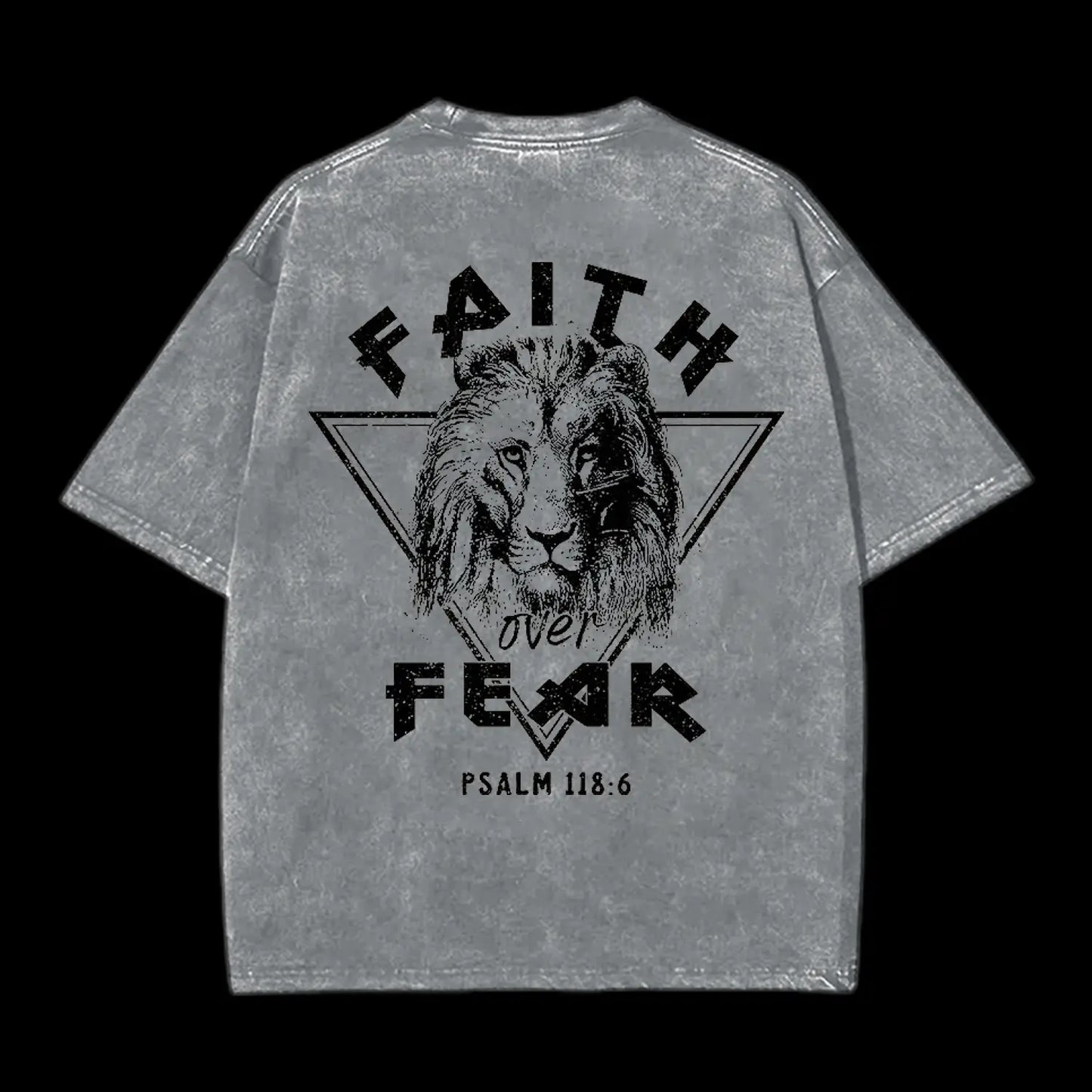 FAITH OVER FEAR LION CHRISTIAN TEE