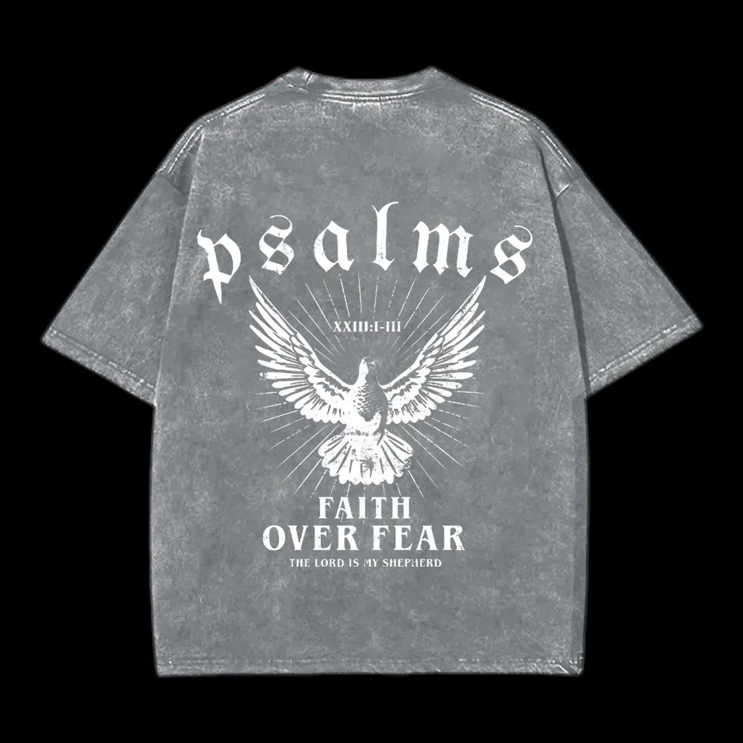 FAITH OVER FEAR CHRISTIAN WASHED T-SHIRT