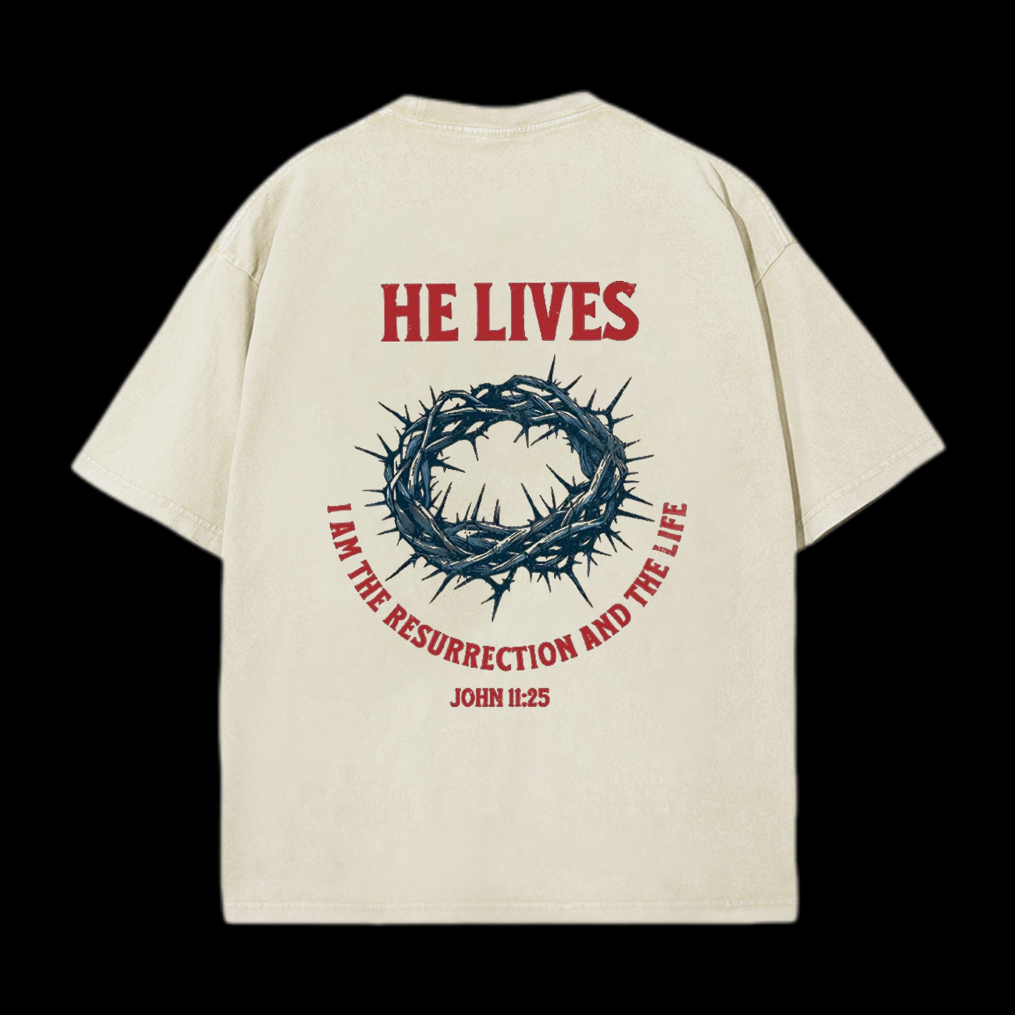 He Lives I Am The Resurrection And The Life Printed Men's Tee