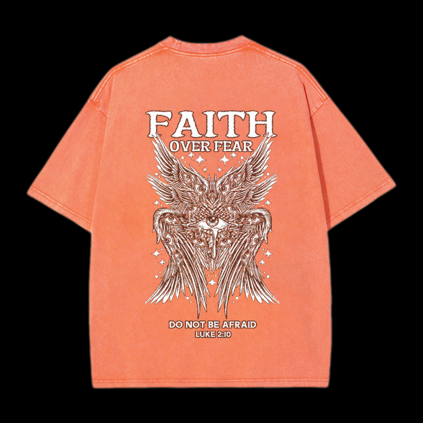 Faith Over Fear Seraphim Angel Christian tee