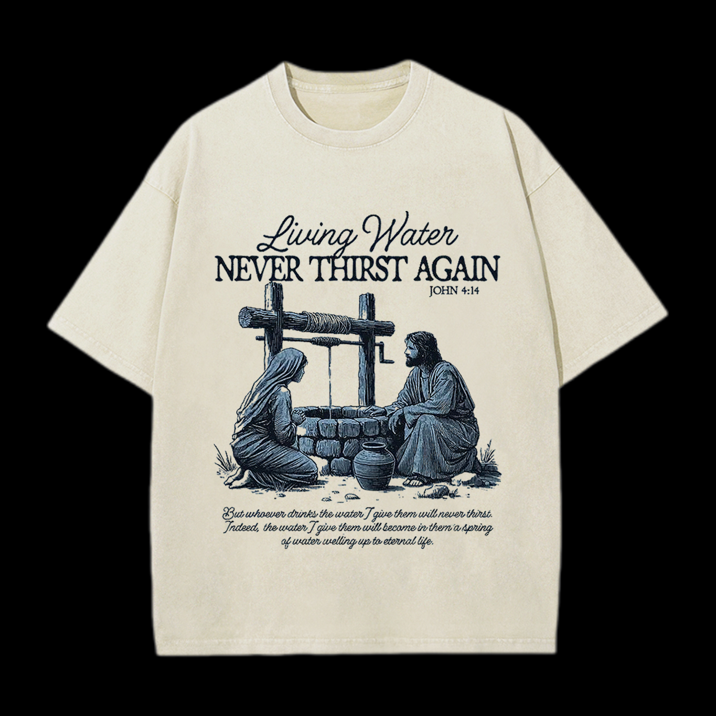 Living Water Christian Washed T-Shirt