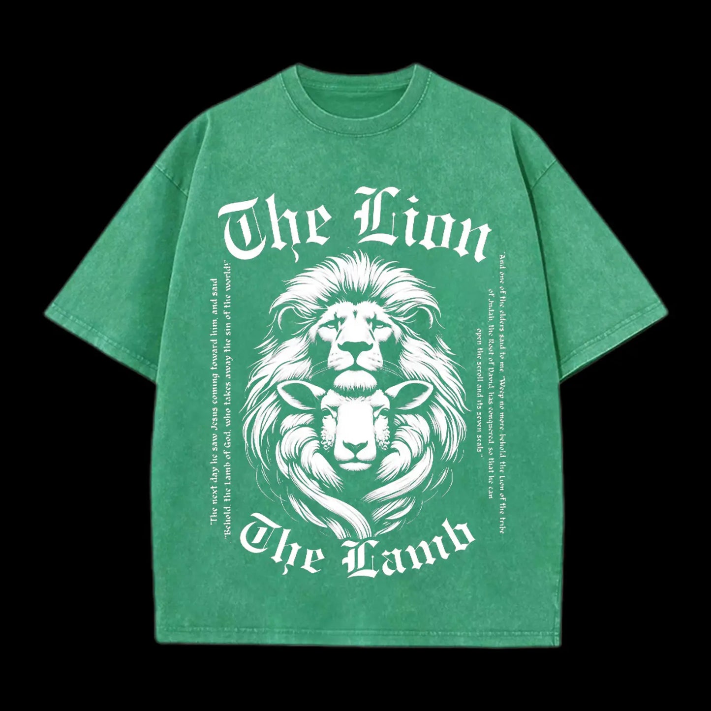 THE LION THE LAMB CHRISTIAN WASHED T-SHIRT