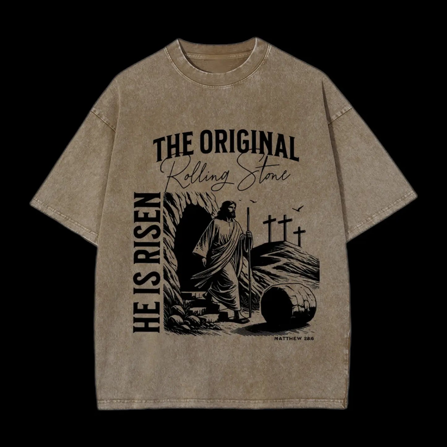 THE ORIGINAL ROLLING STONE CHRISTIAN WASHED T-SHIRT