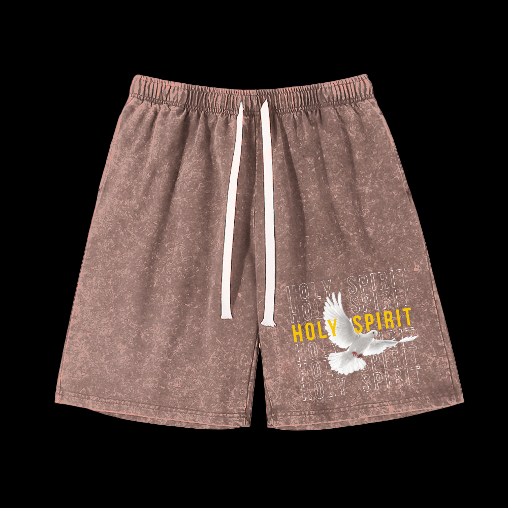 Holy Spirit Dove Washed Shorts