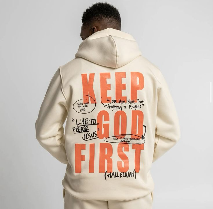 Keep God First Drawstring Hoodie