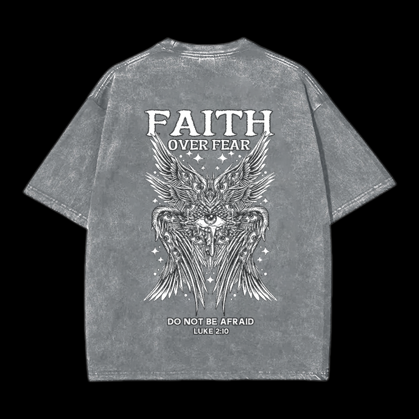 Faith Over Fear Seraphim Angel Christian tee