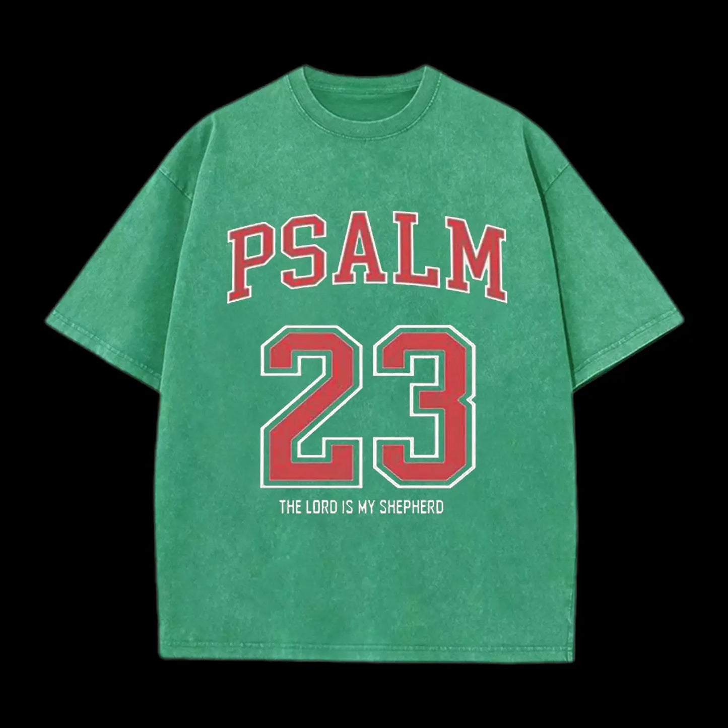 PSALM 23 CHRISTIAN WASHED T-SHIRT