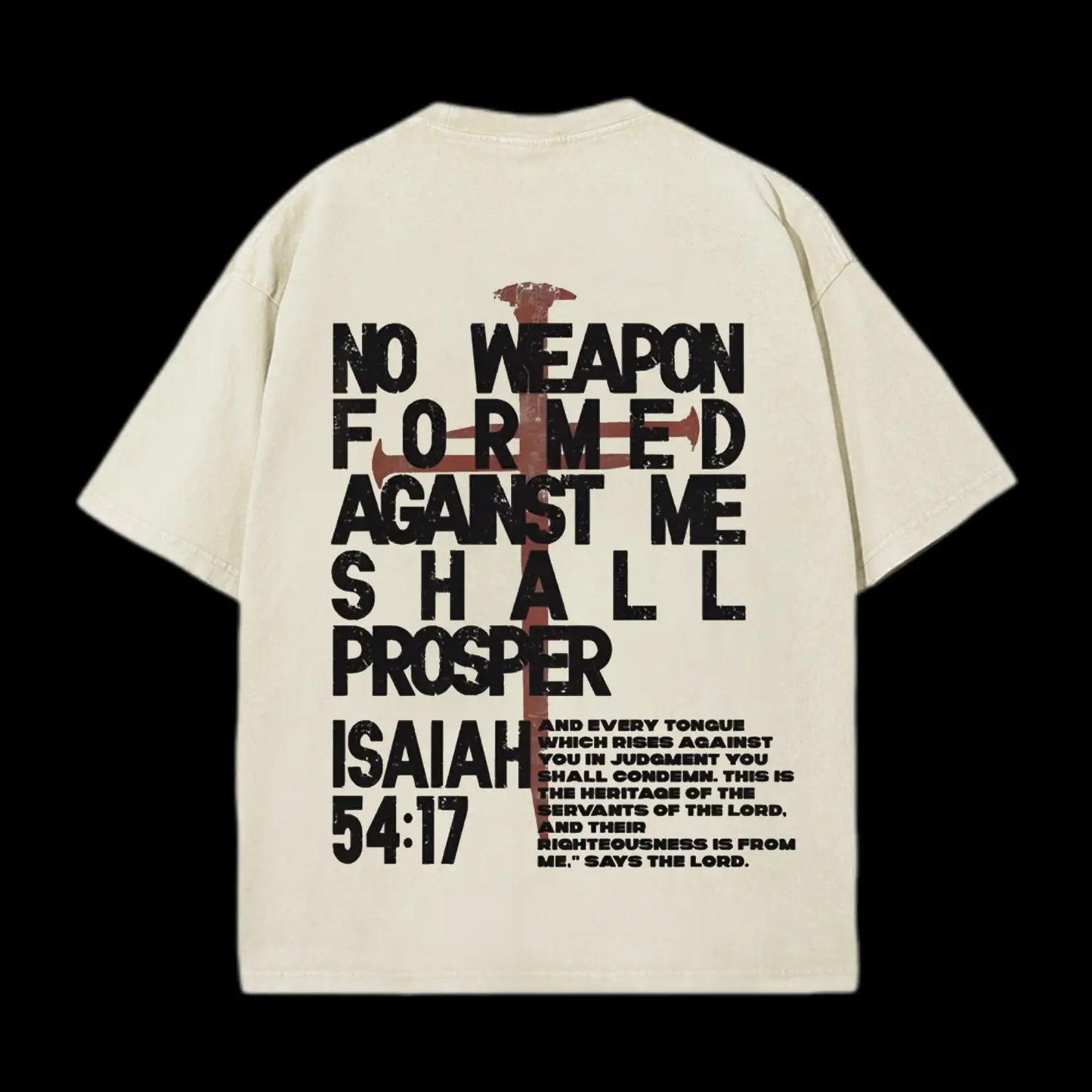NO WEAPON CHRISTIAN WASHED T-SHIRT