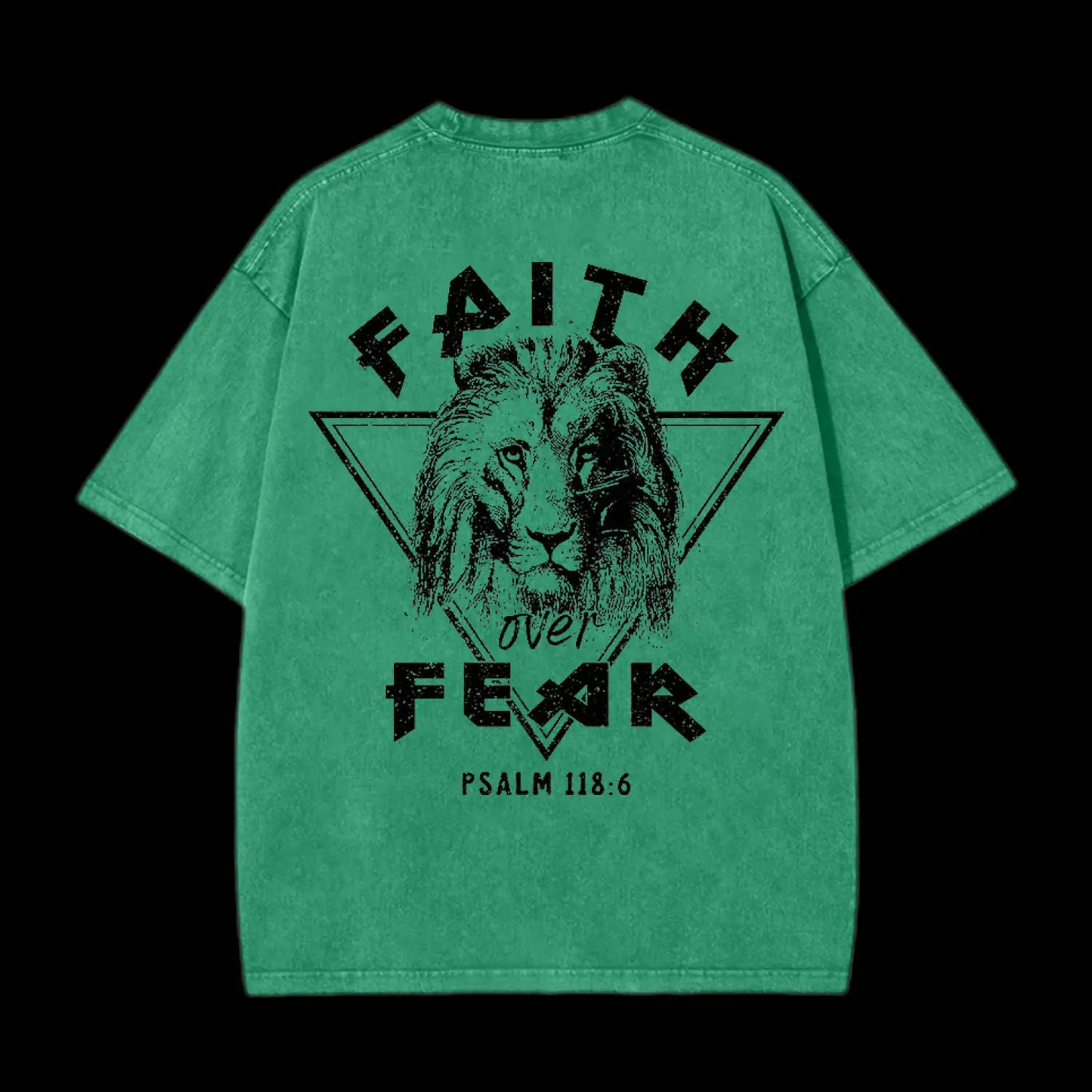 FAITH OVER FEAR LION CHRISTIAN TEE