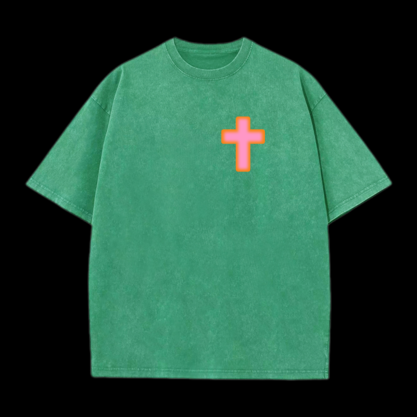 Because Of Jesus I Am Made Whale Washed T-Shirt