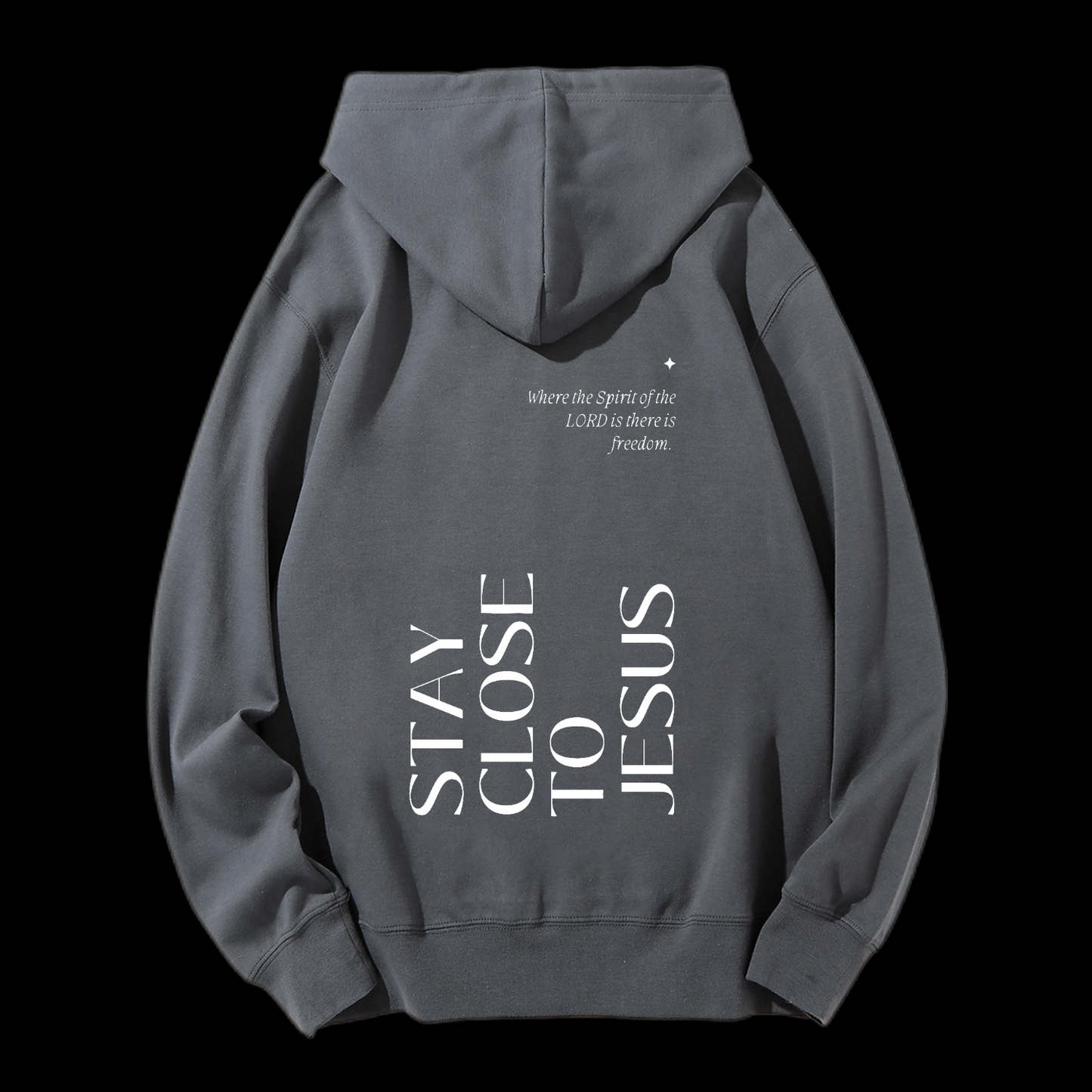 Stay Close To Jesus Drawstring Hoodie