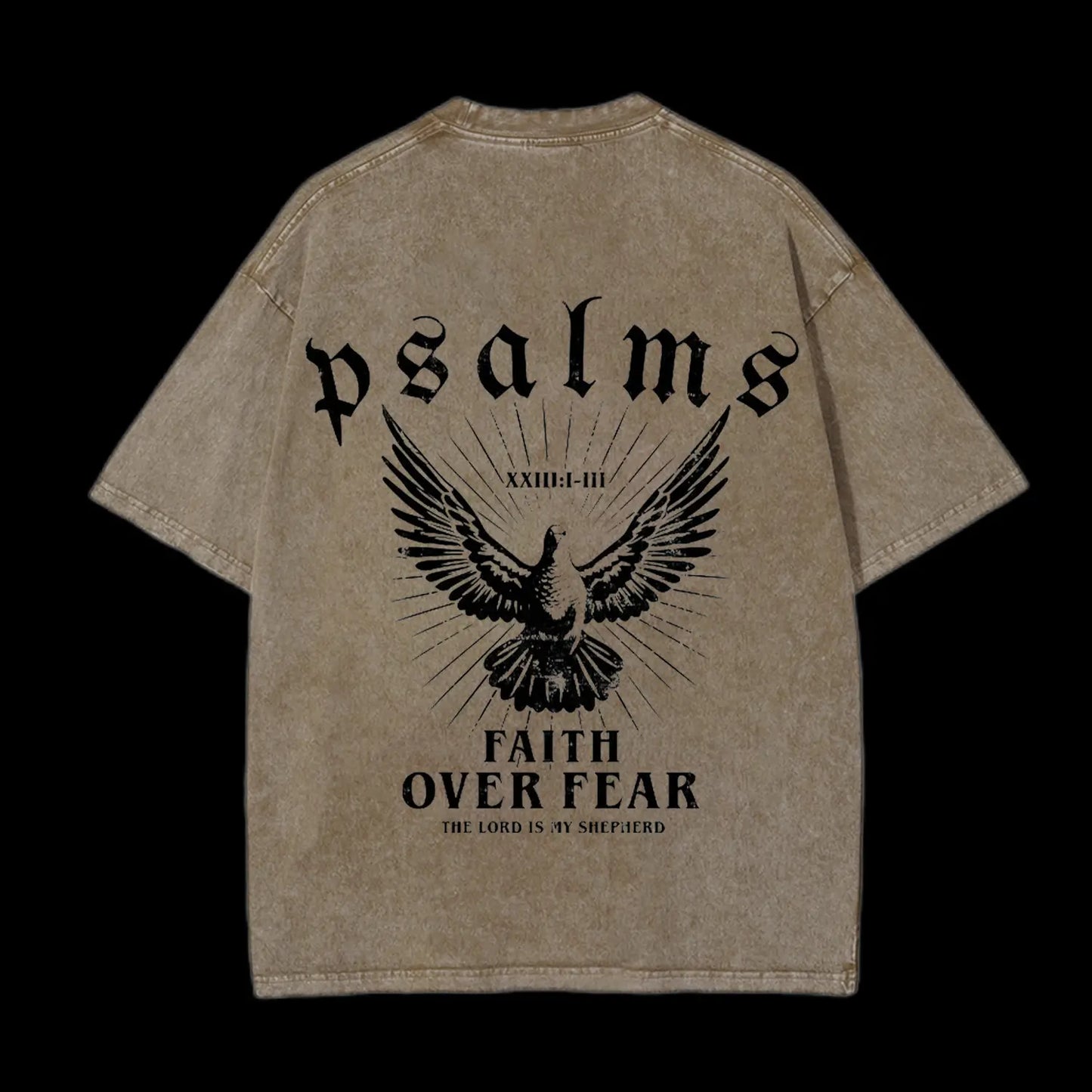 FAITH OVER FEAR CHRISTIAN WASHED T-SHIRT