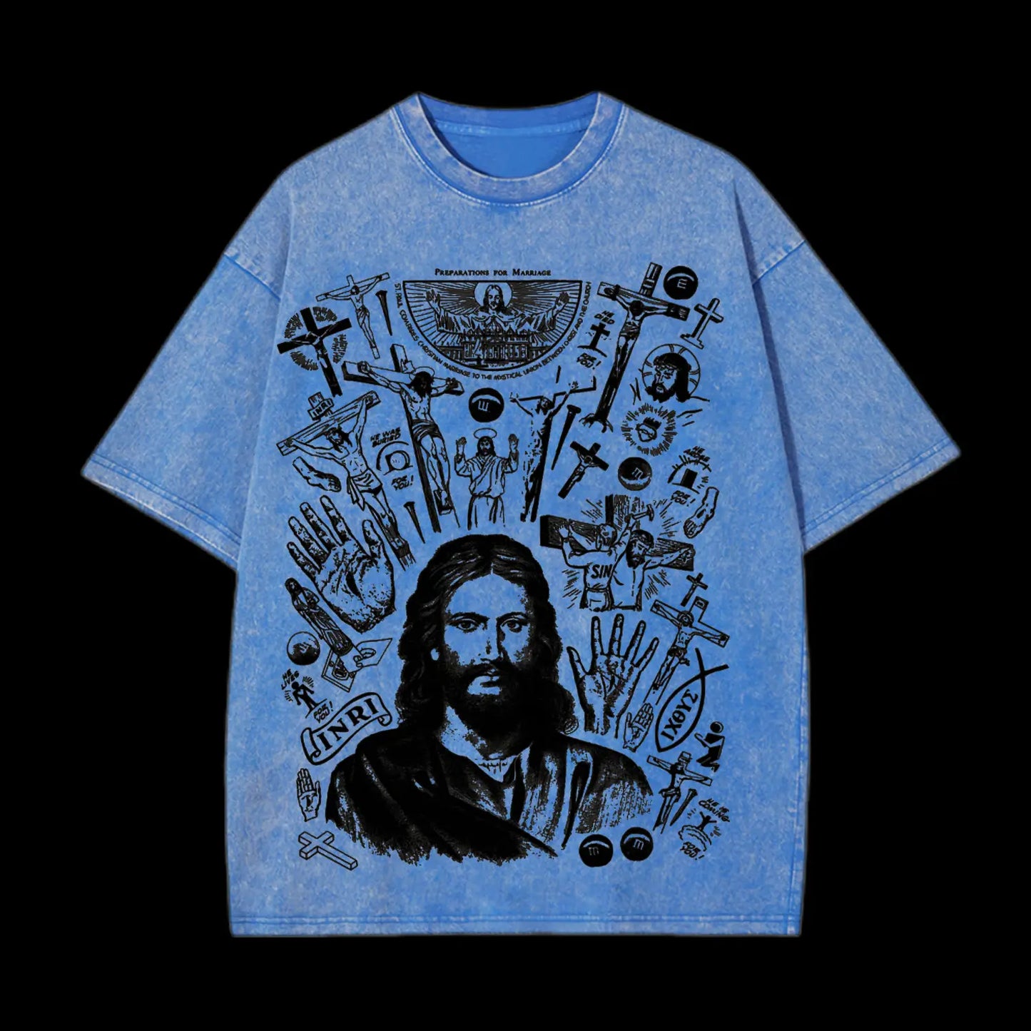 HE IS ALIVE CHRISTIAN WASHED T SHIRT
