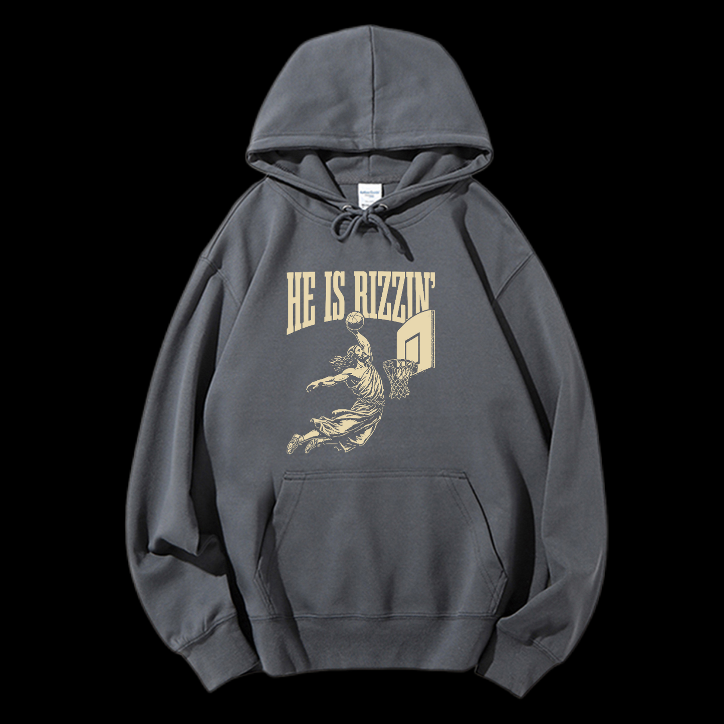 He Is Rizzin' Drawstring Hoodie