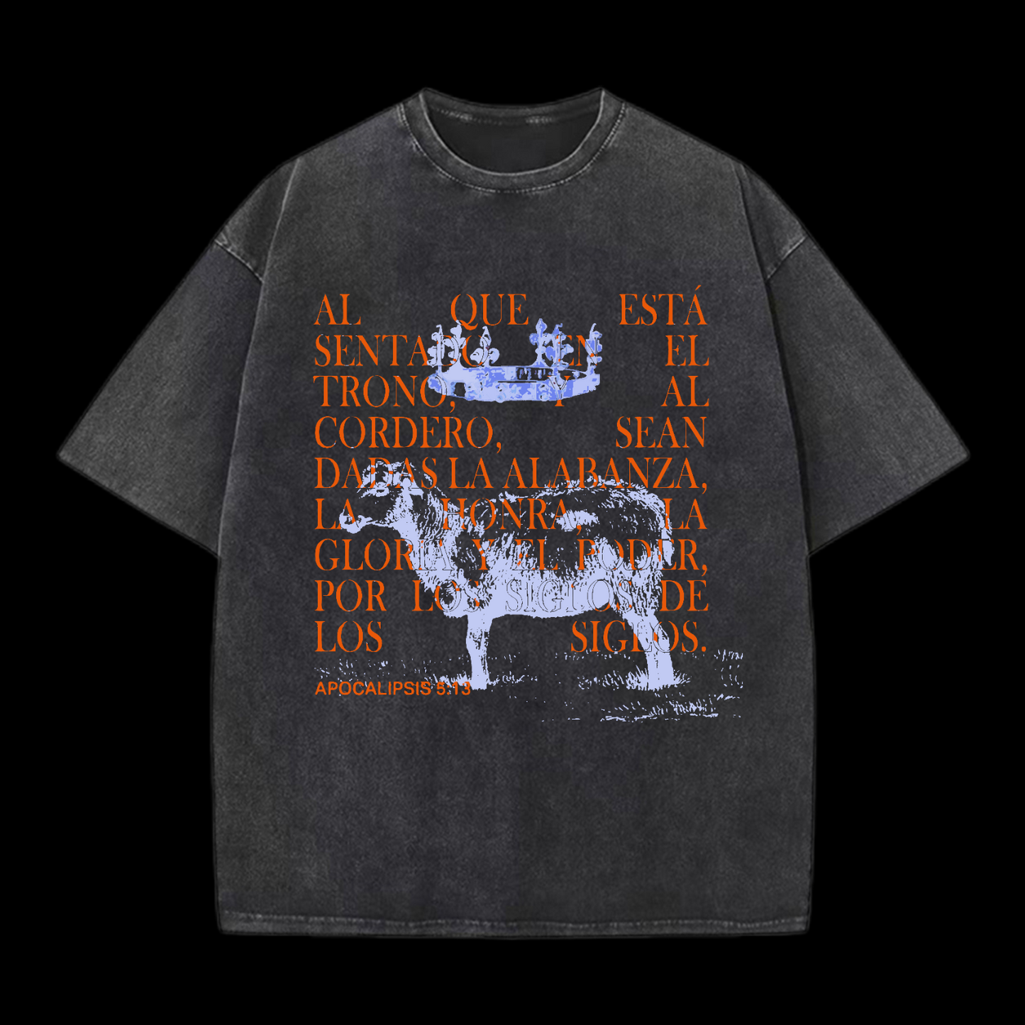 To The Lamb Revelation 5:13 Washed T-Shirt