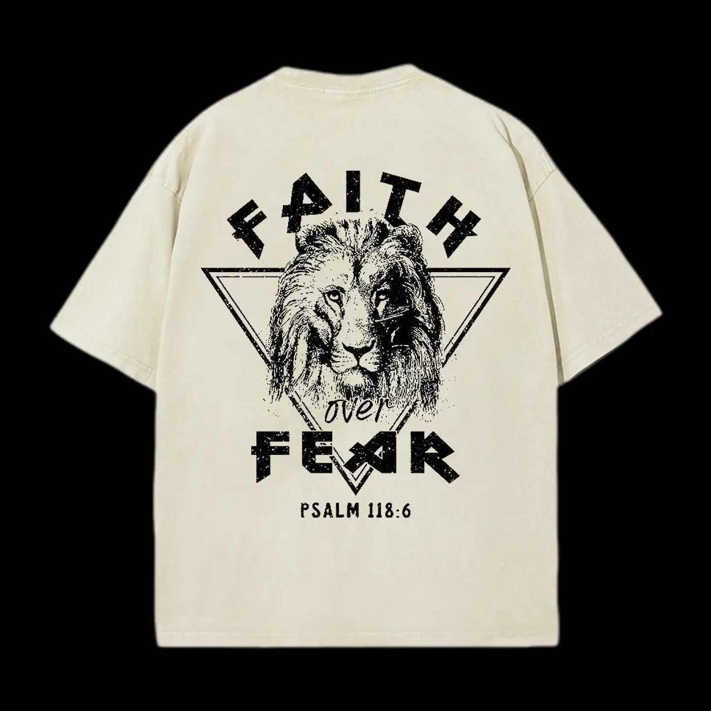 FAITH OVER FEAR LION CHRISTIAN TEE