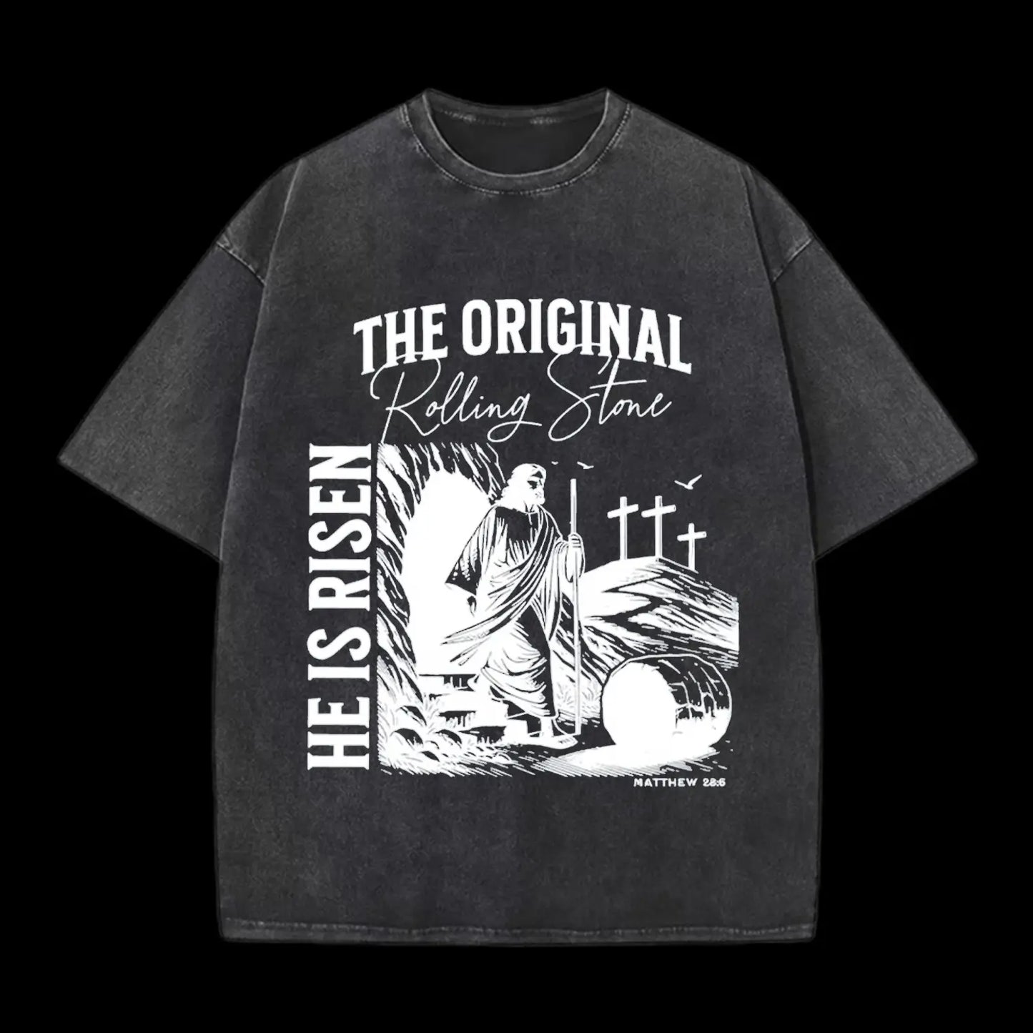 THE ORIGINAL ROLLING STONE CHRISTIAN WASHED T-SHIRT