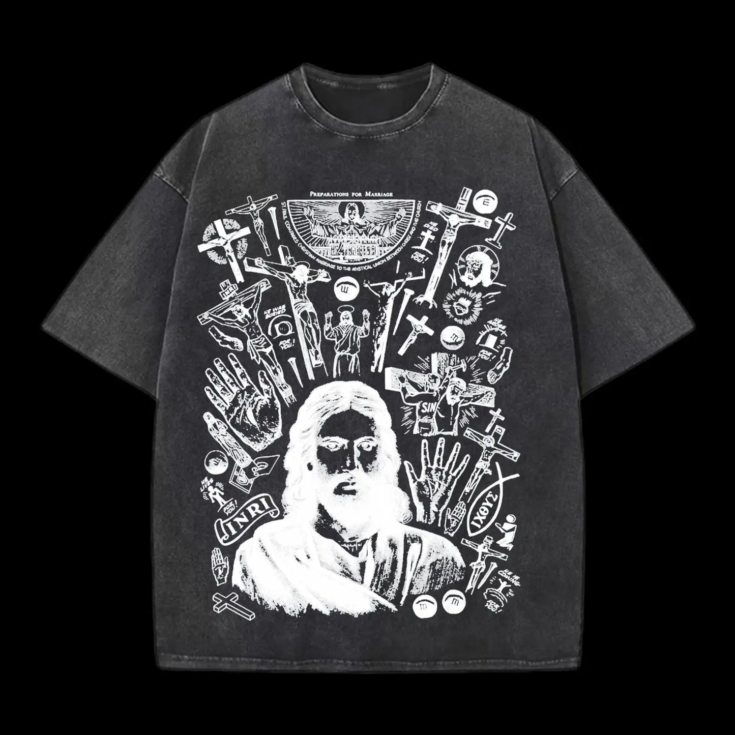 HE IS ALIVE CHRISTIAN WASHED T SHIRT