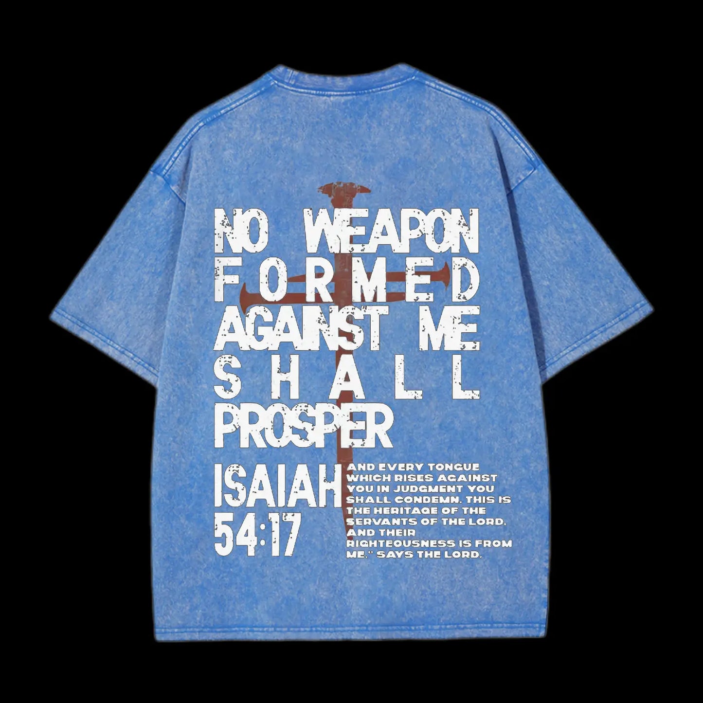 NO WEAPON CHRISTIAN WASHED T-SHIRT