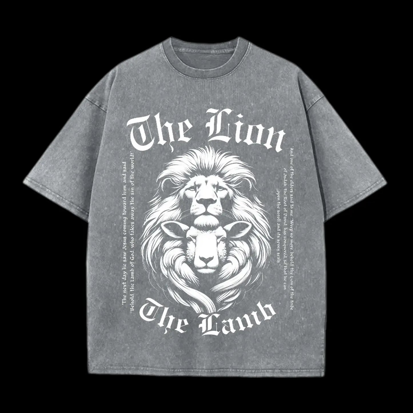 THE LION THE LAMB CHRISTIAN WASHED T-SHIRT