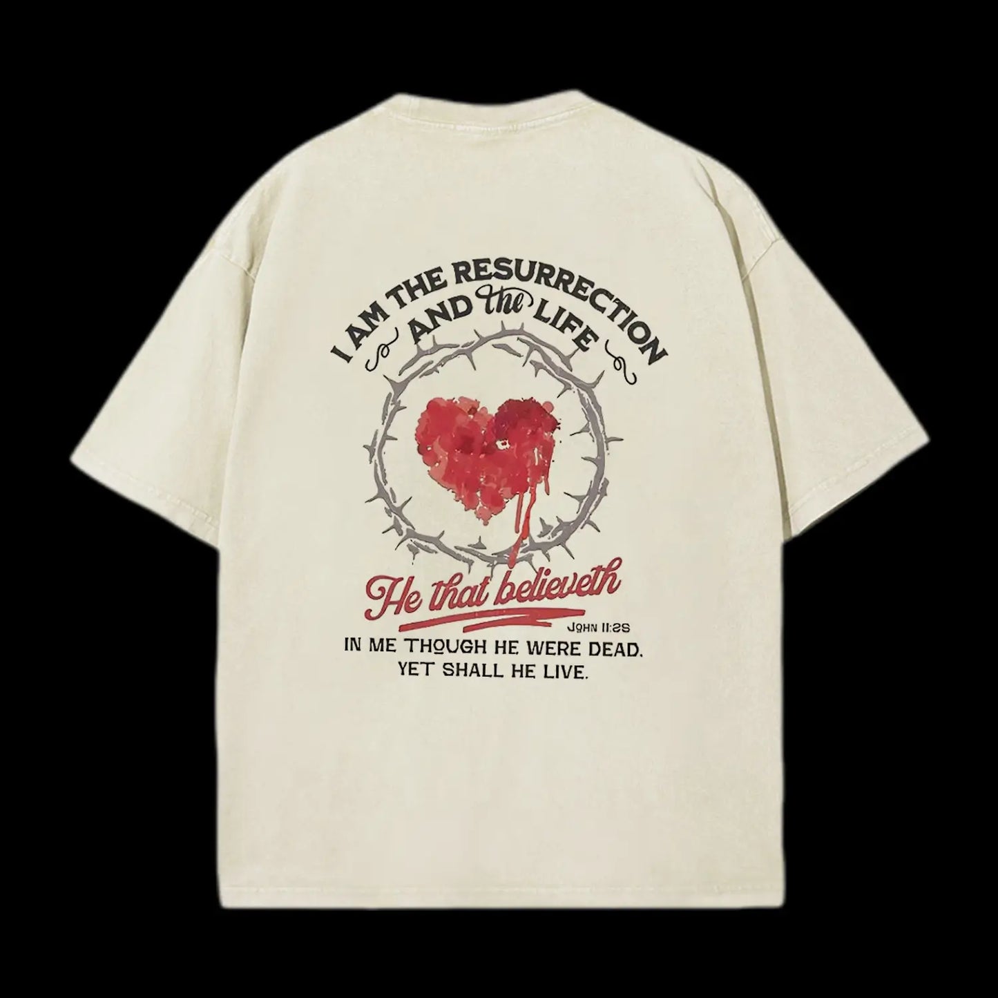 I Am The Resurrection Christian Washed T-Shirt