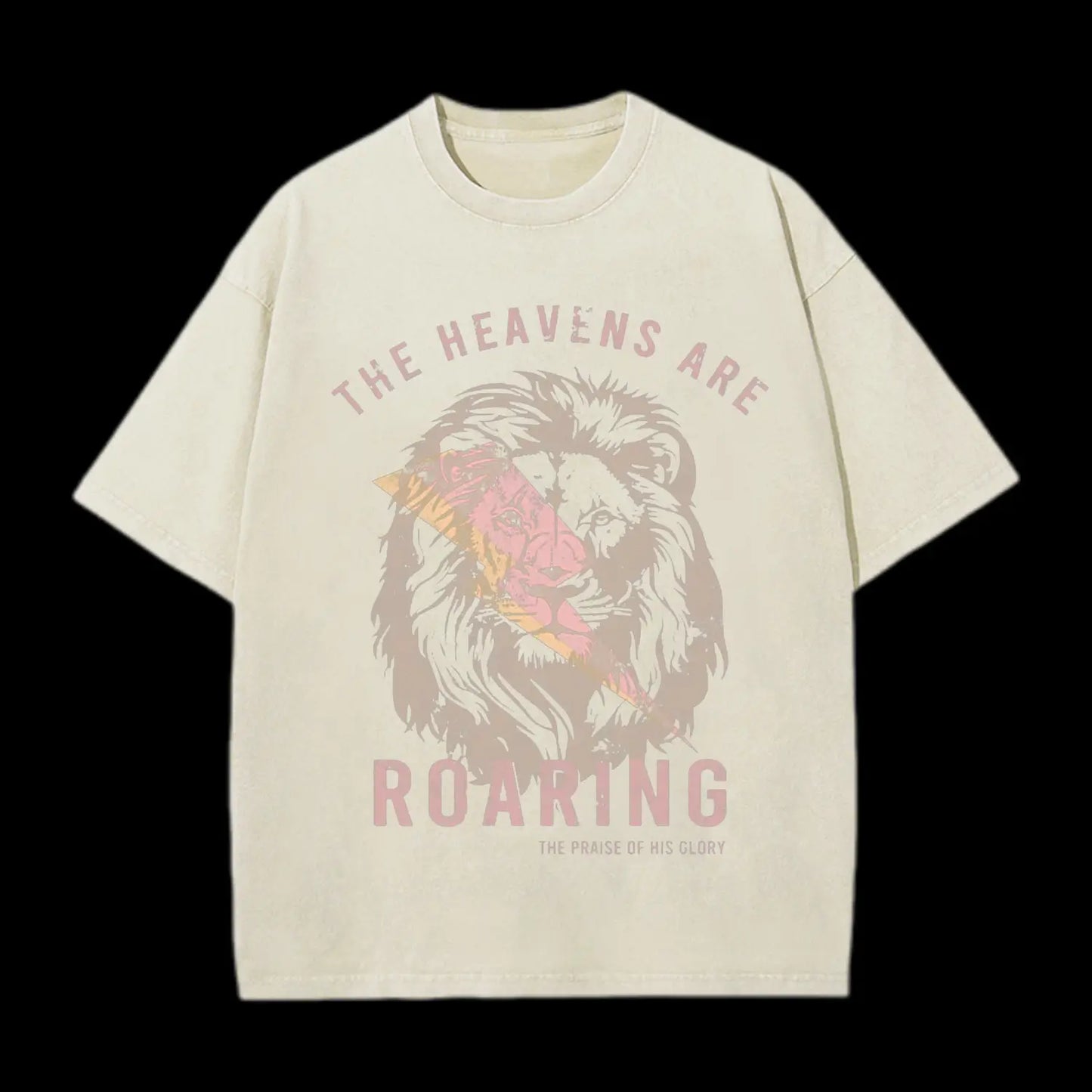 THE HEAVENS ARE ROARING CHRISTIAN WASHED T-SHIRT