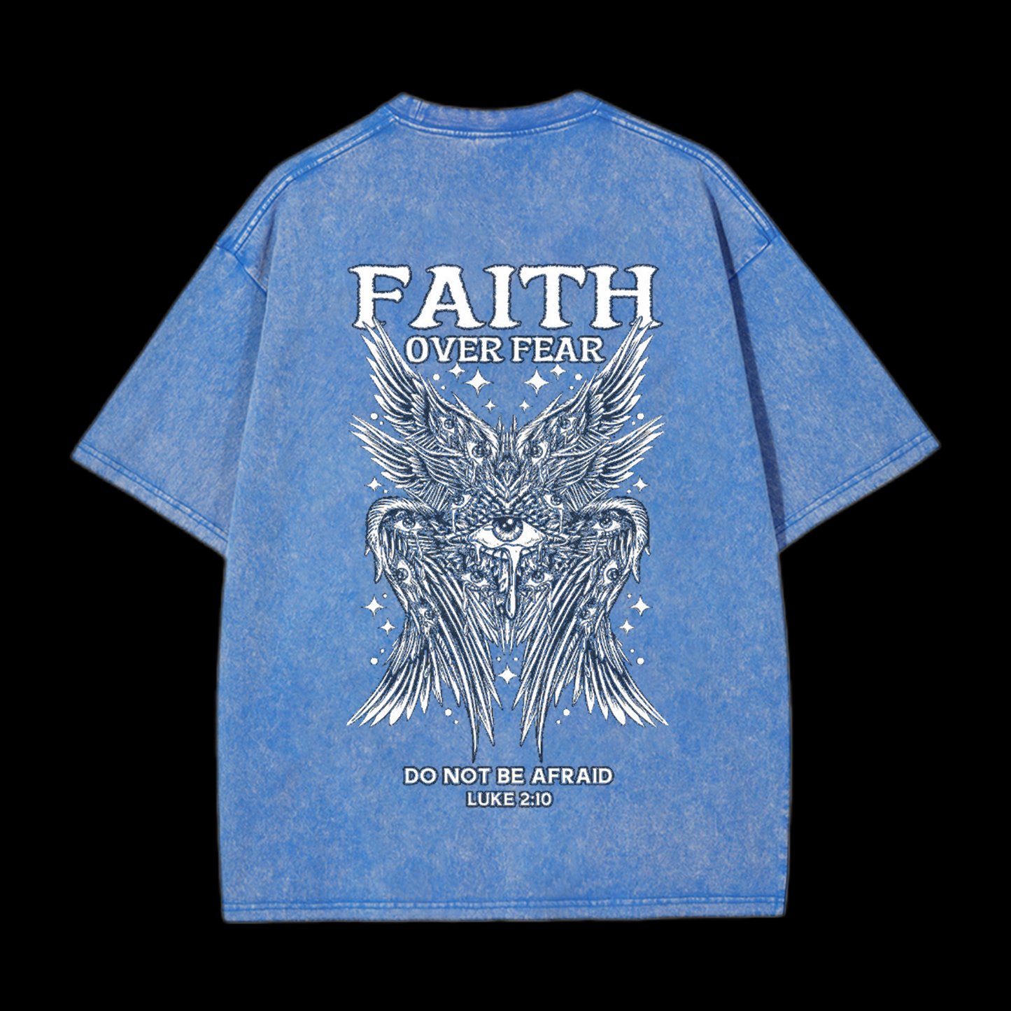 Faith Over Fear Seraphim Angel Christian tee