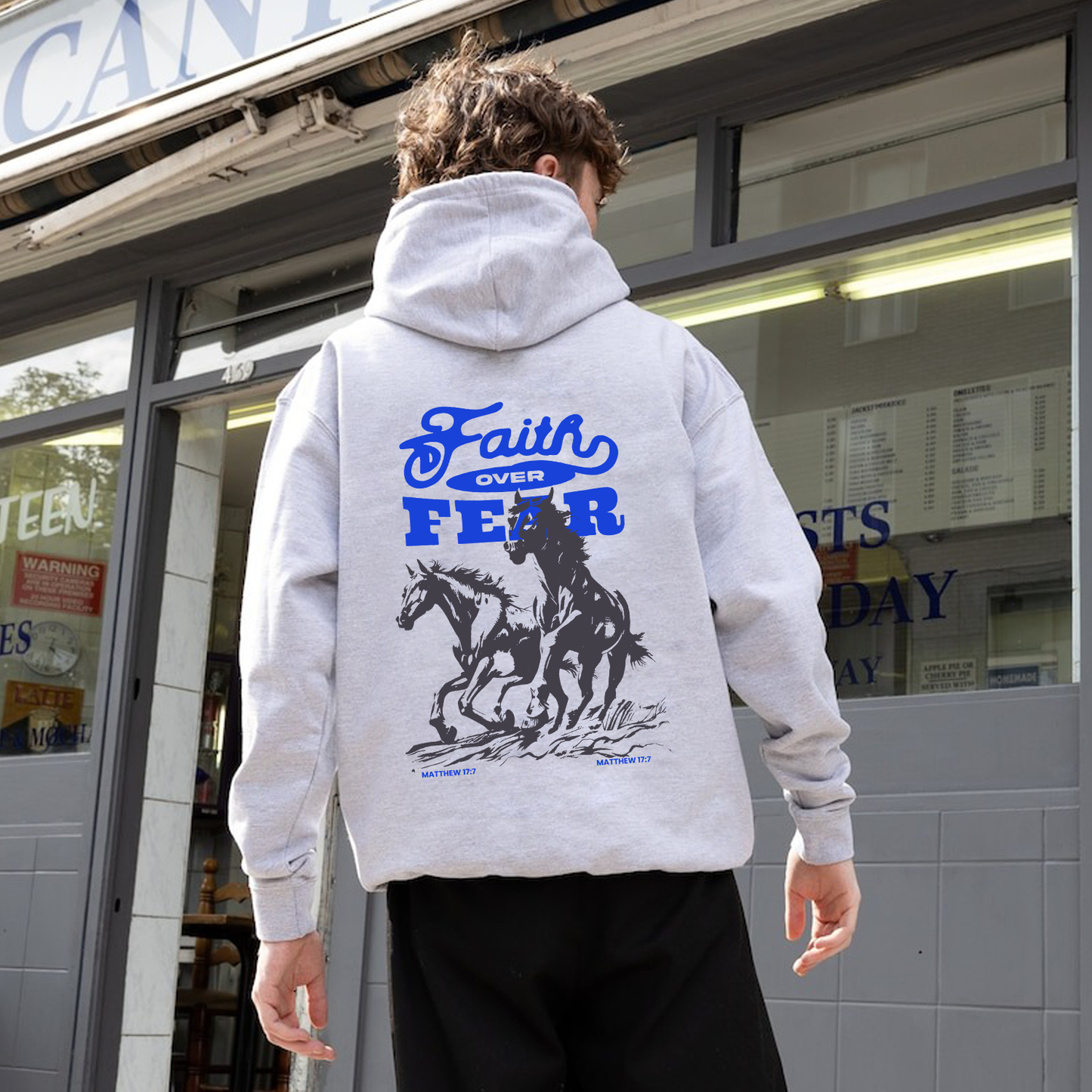 Faith Over Fear Drawstring Hoodie