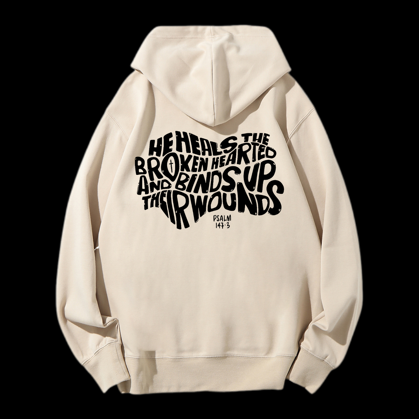 He Heals The Broken Hearted Drawstring Hoodie