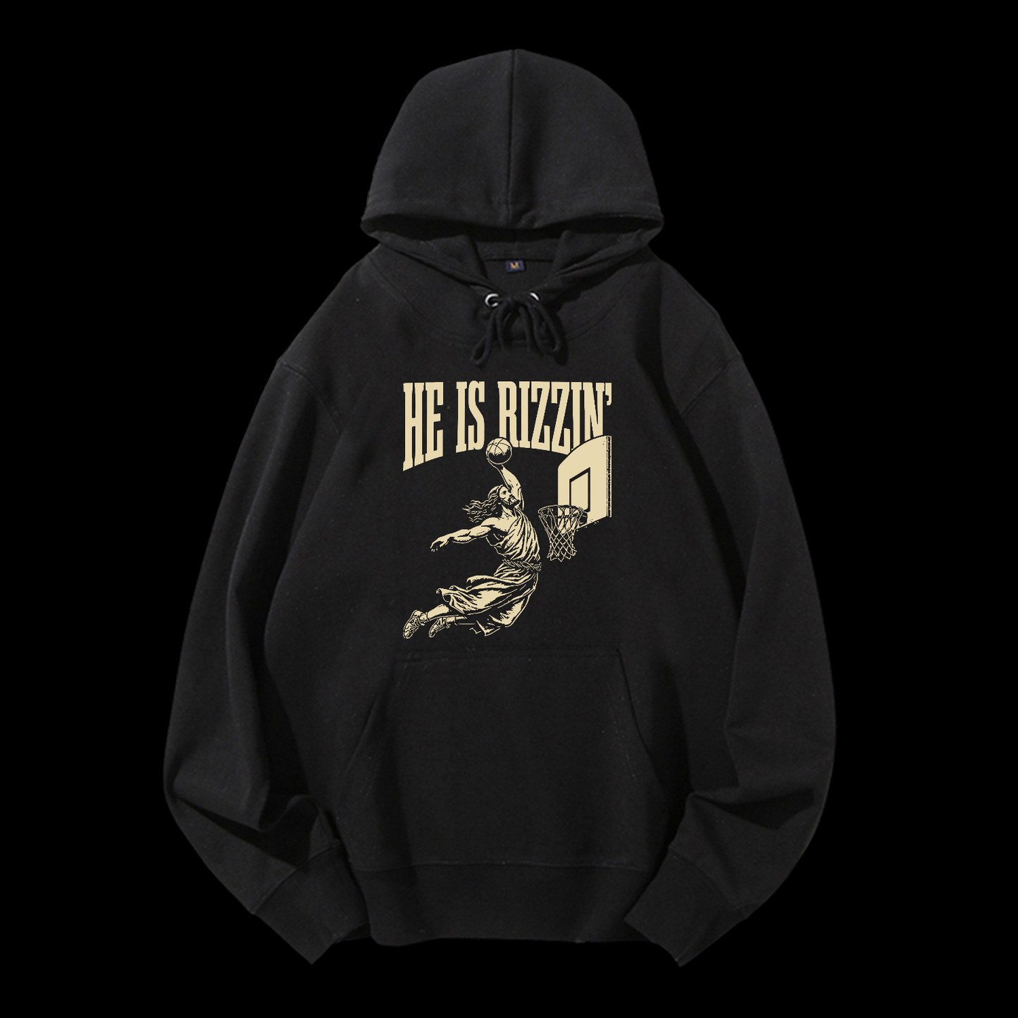 He Is Rizzin' Drawstring Hoodie