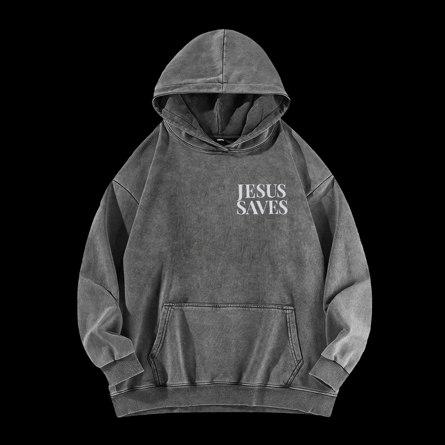Jesus Saves Washed Hoodie