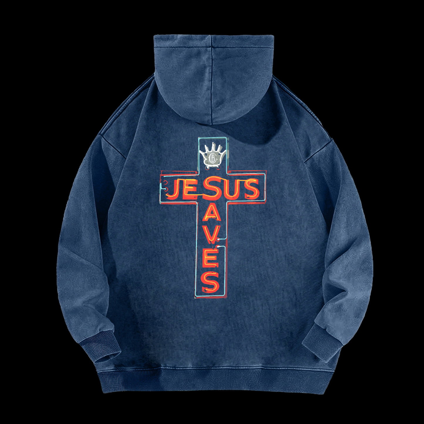Jesus Saves Washed Hoodie