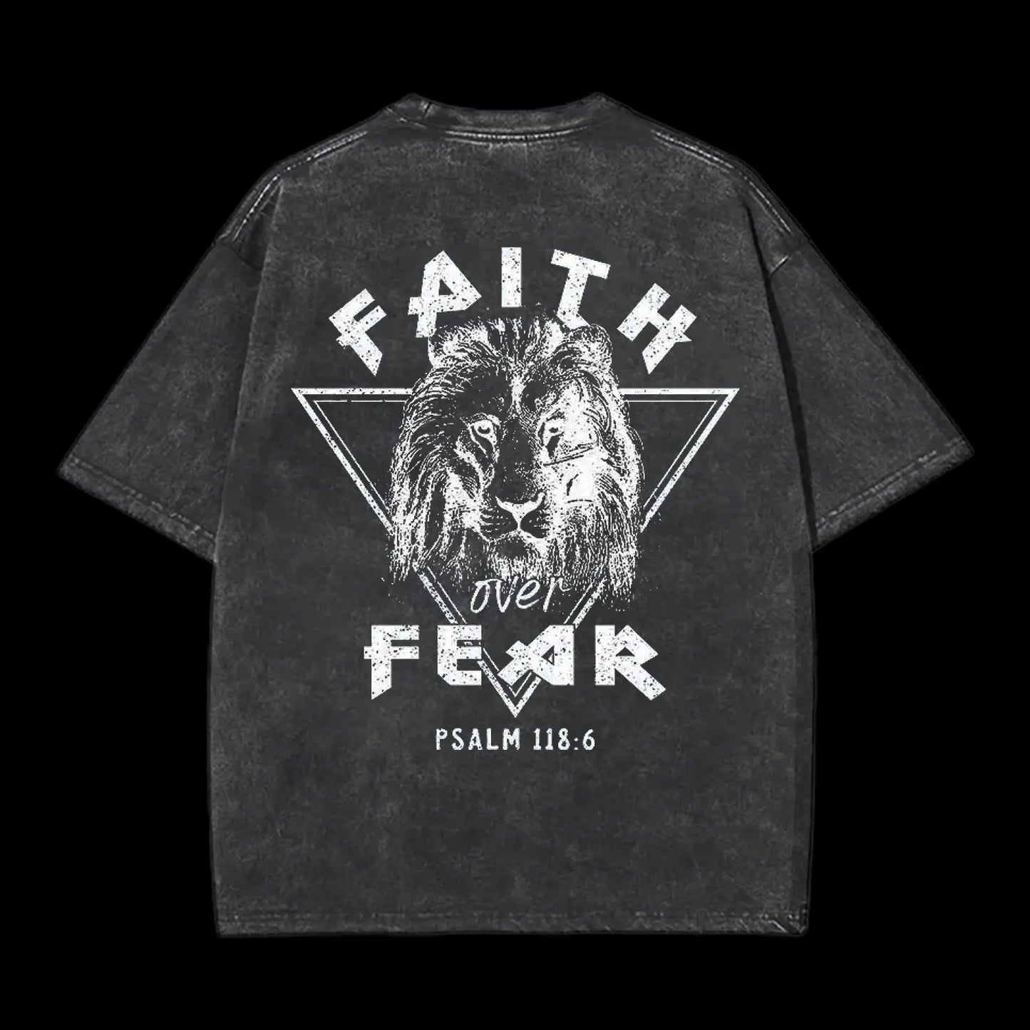 FAITH OVER FEAR LION CHRISTIAN TEE