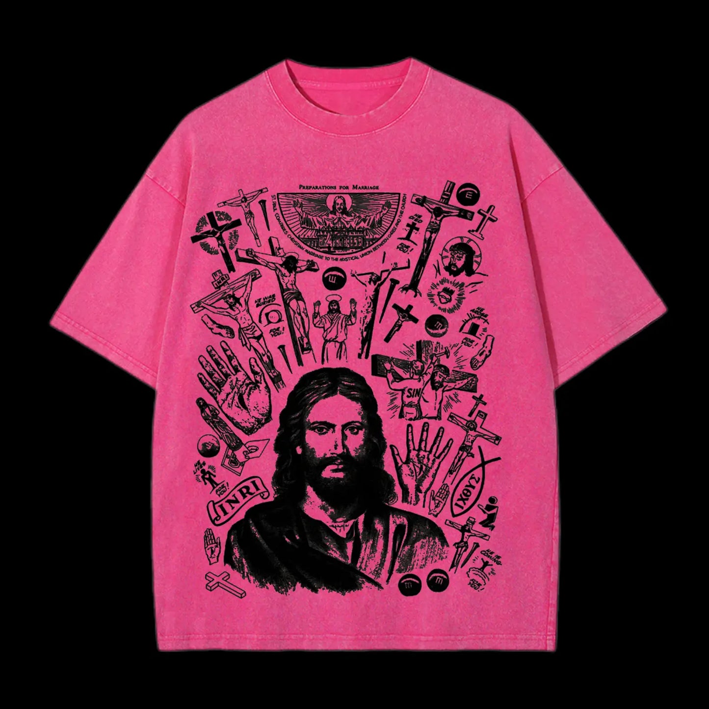 HE IS ALIVE CHRISTIAN WASHED T SHIRT