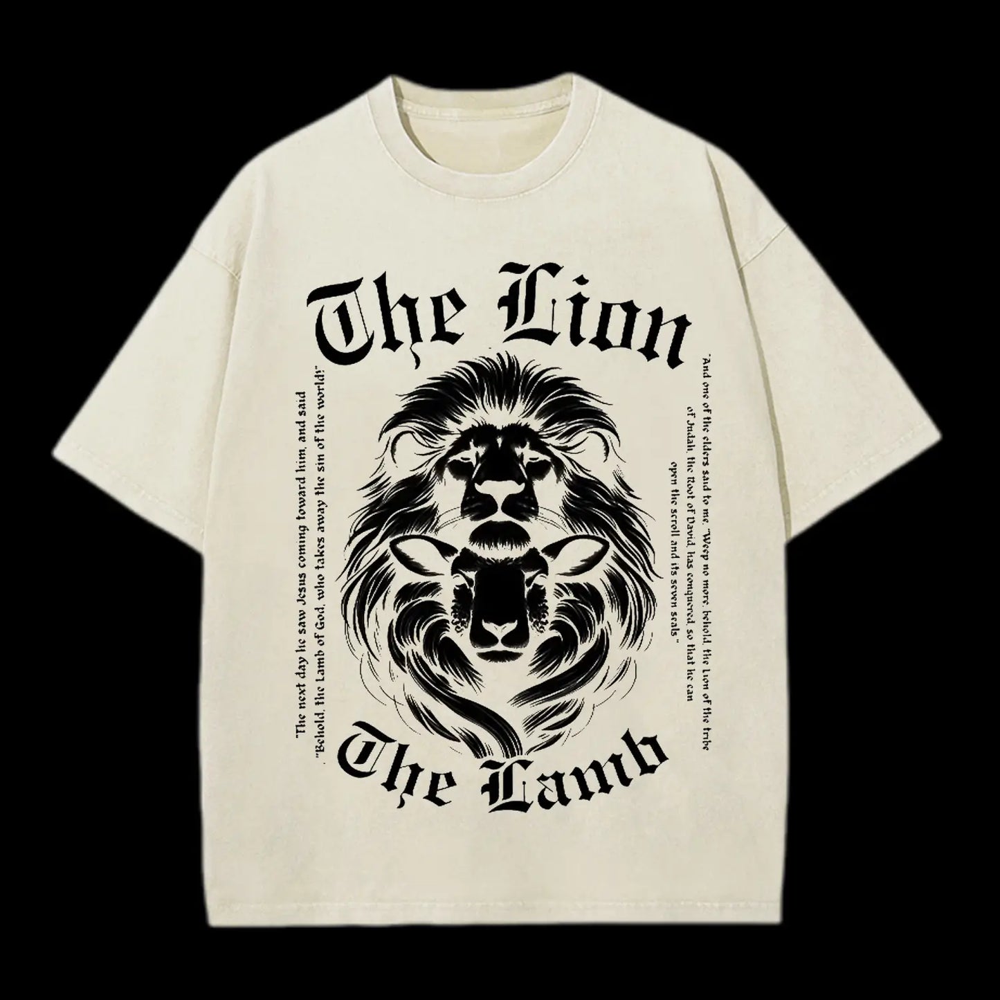 THE LION THE LAMB CHRISTIAN WASHED T-SHIRT